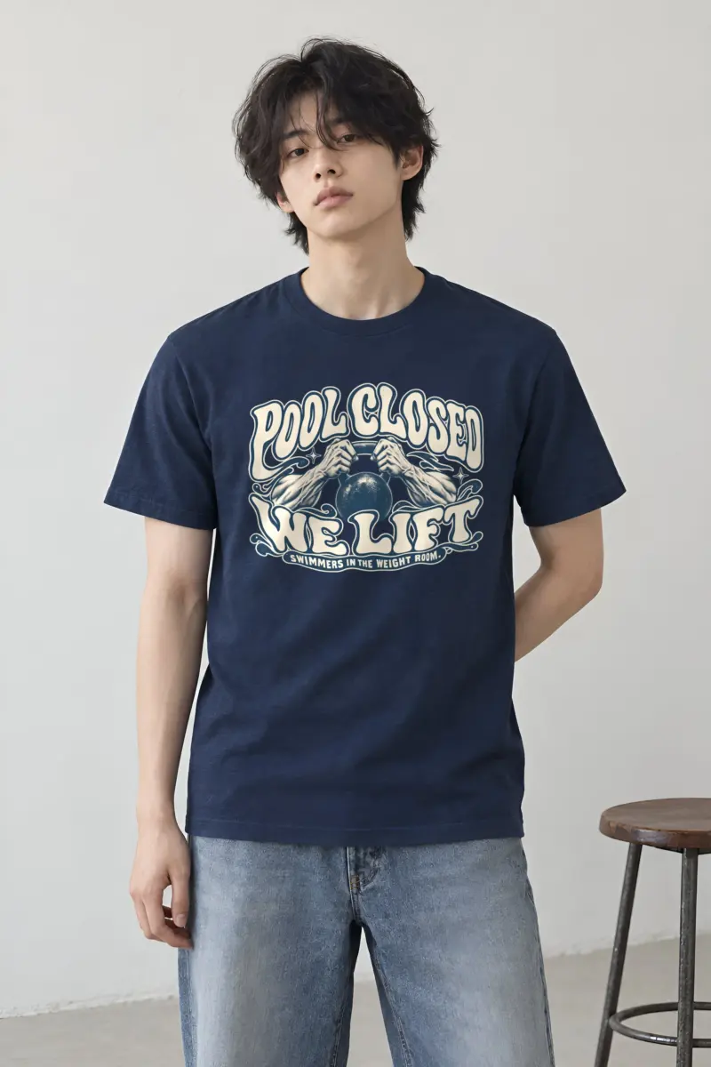 "Pool Closed We Lift" Heavyweight Unisex Crewneck T-shirt