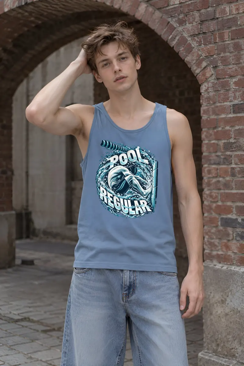 “Pool Regular Flip Turn” Unisex Jersey Tank