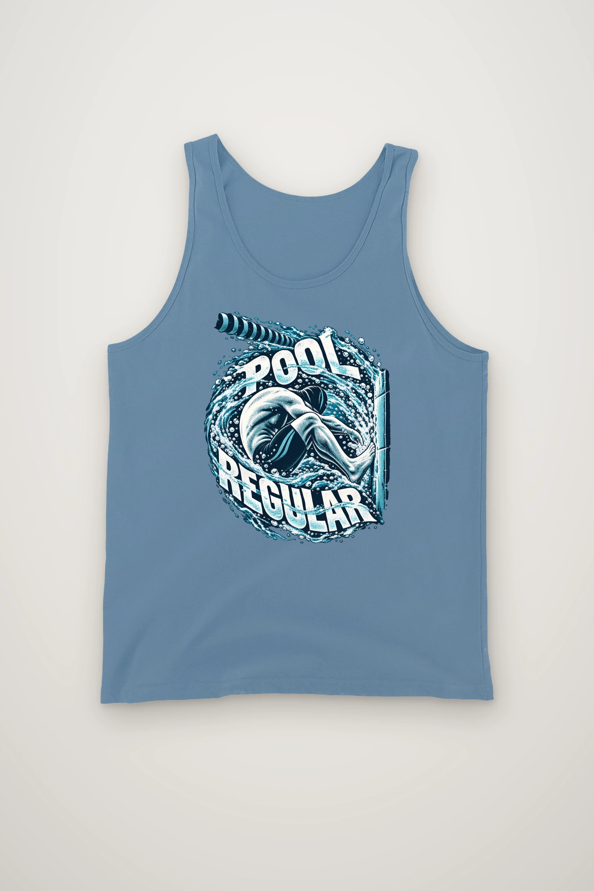 "Pool Regular Flip Turn" Unisex Jersey Tank