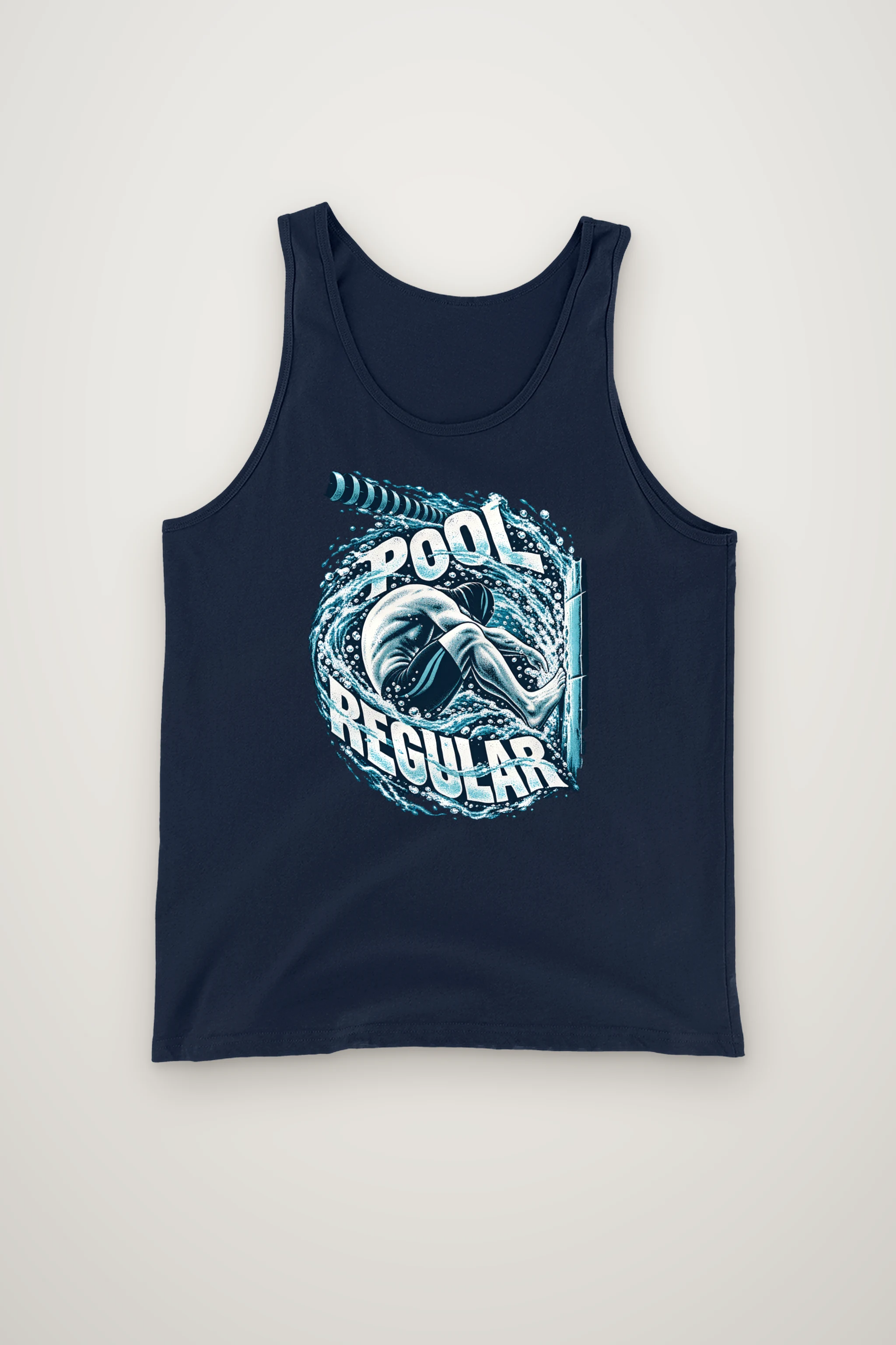 "Pool Regular Flip Turn" Unisex Jersey Tank
