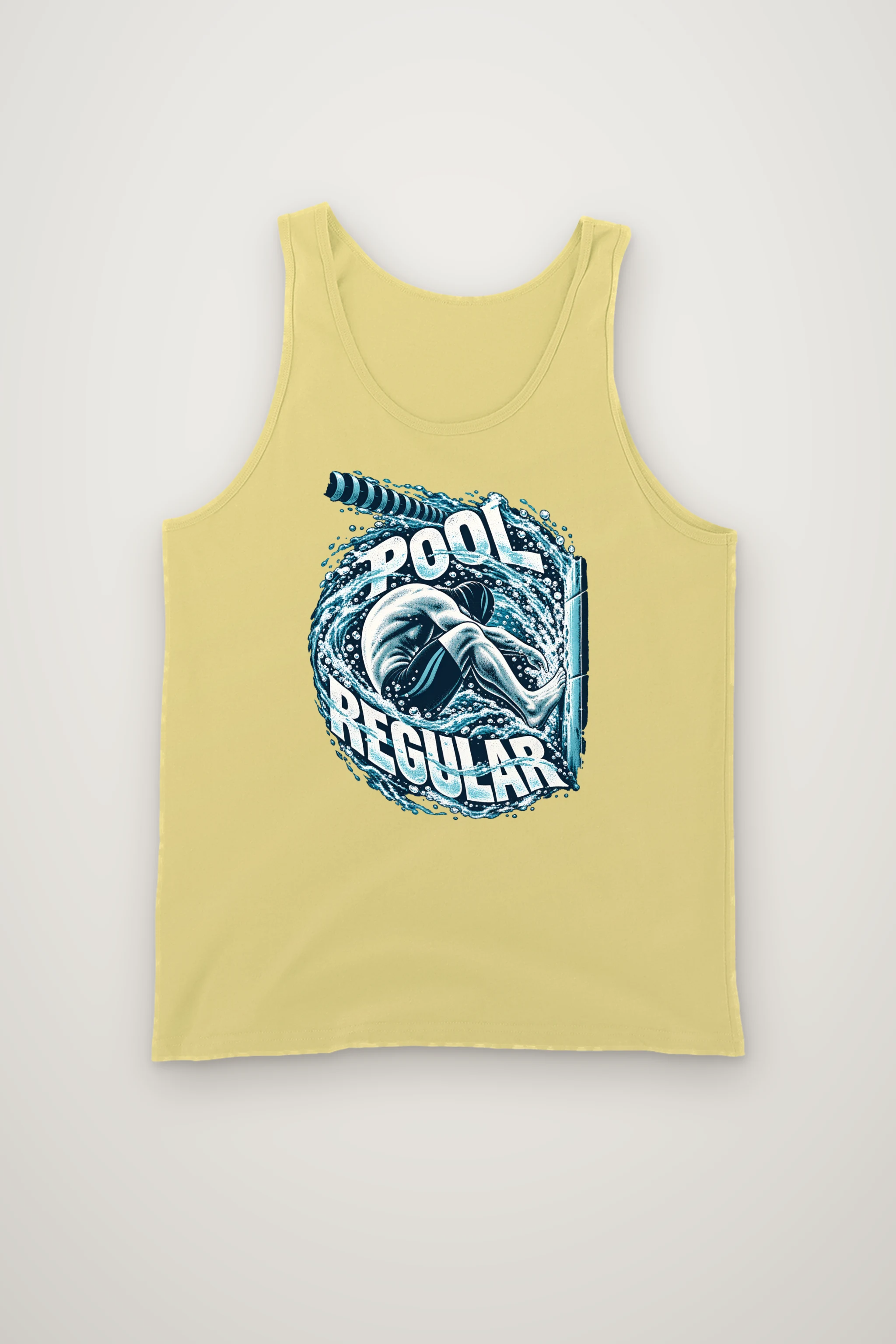 "Pool Regular Flip Turn" Unisex Jersey Tank