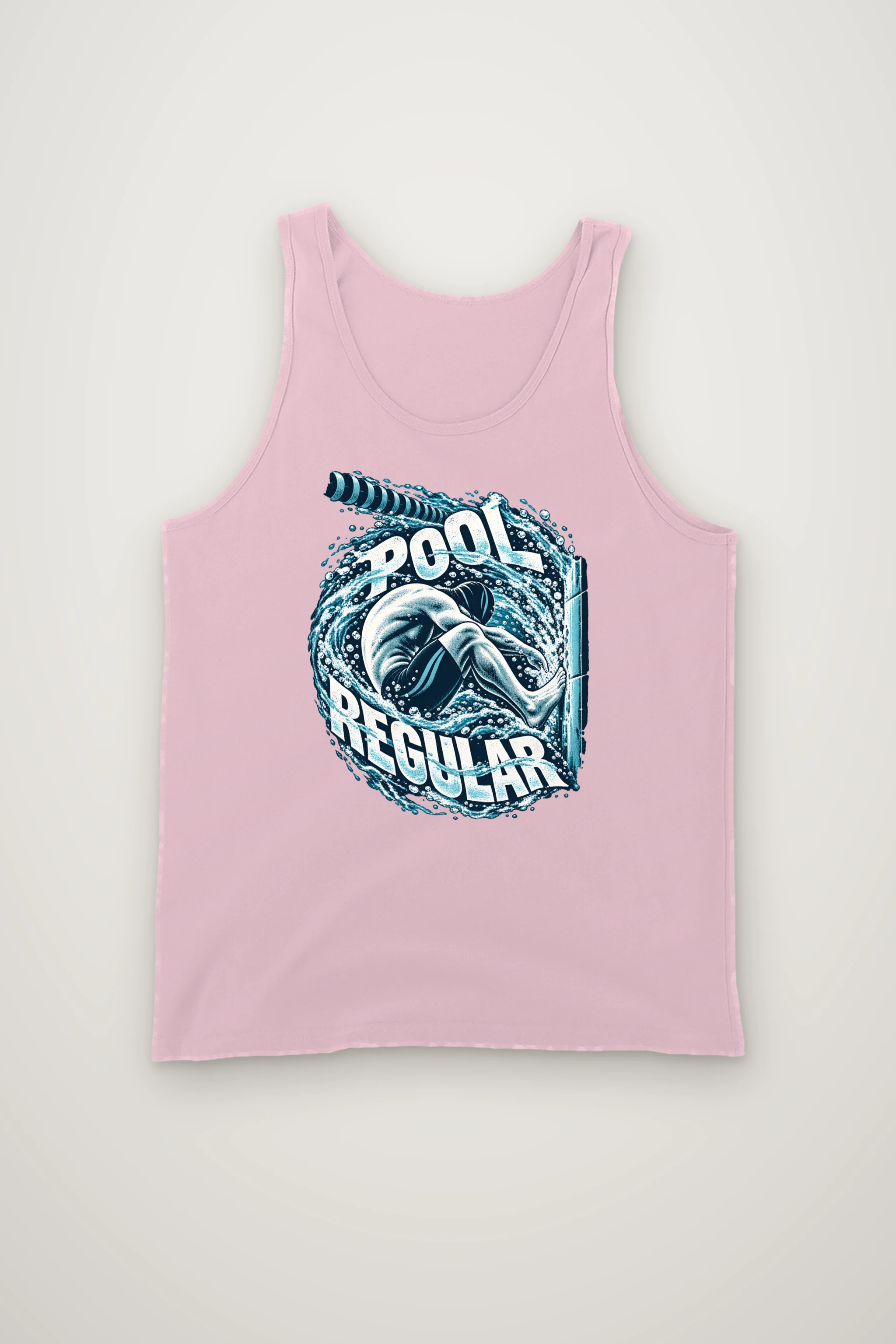 "Pool Regular Flip Turn" Unisex Jersey Tank