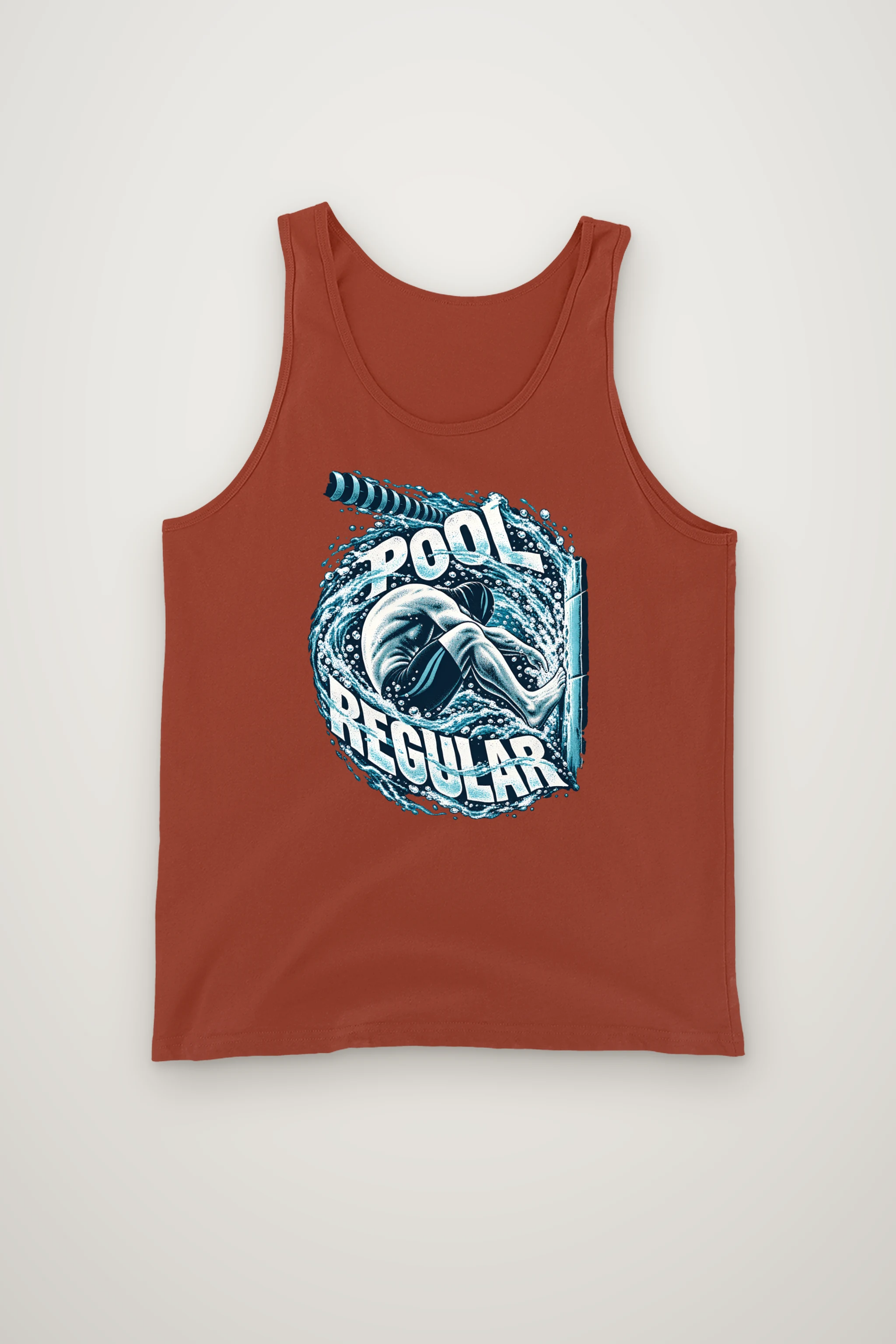 "Pool Regular Flip Turn" Unisex Jersey Tank