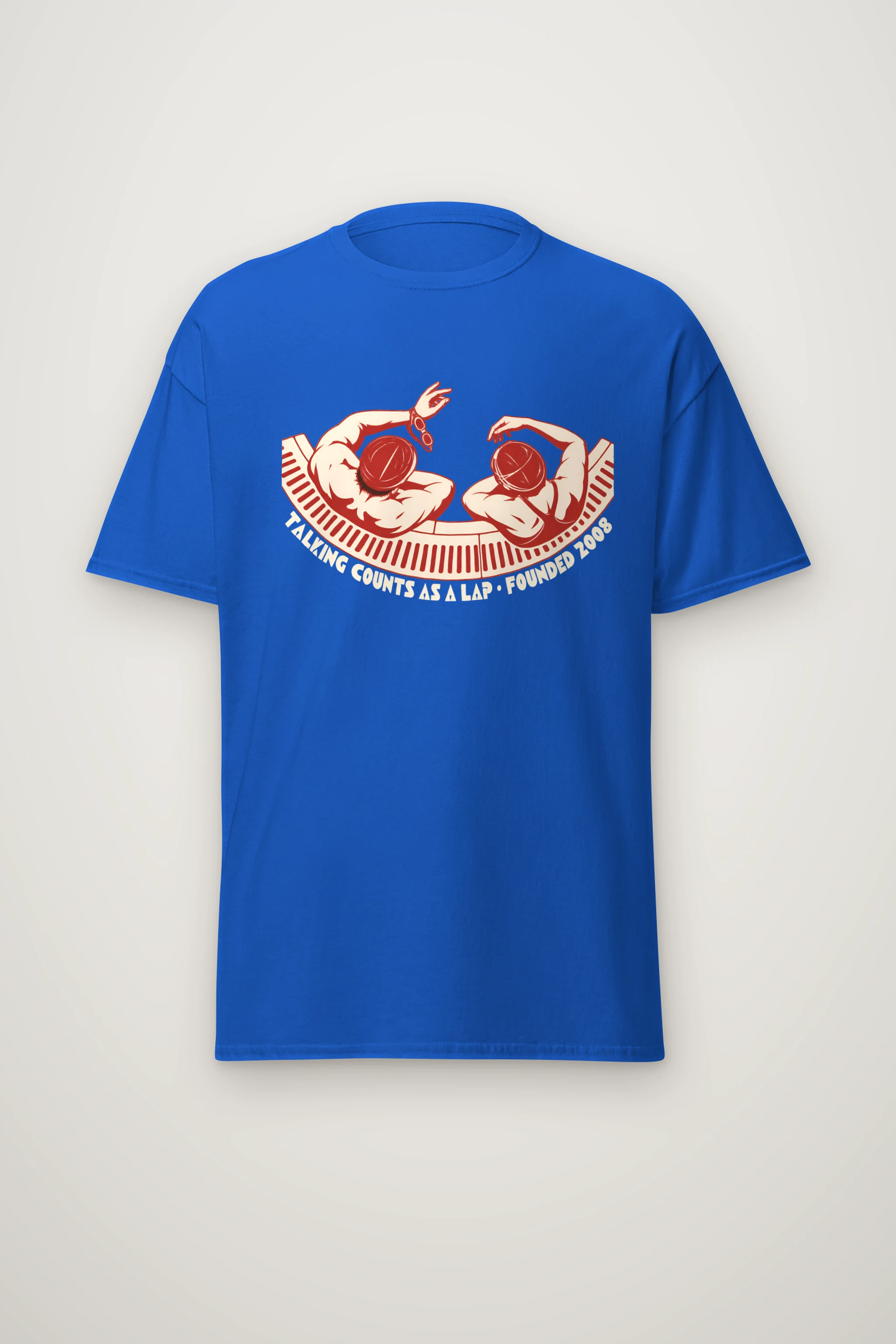 "Poolside Conversation" Heavyweight Unisex Crewneck T-shirt