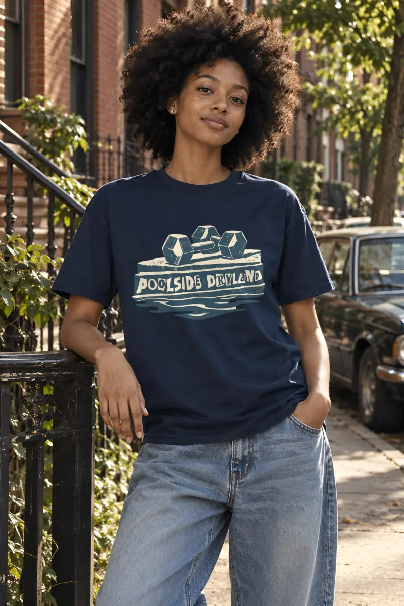"Poolside Dryland" Heavyweight Unisex Crewneck T-shirt