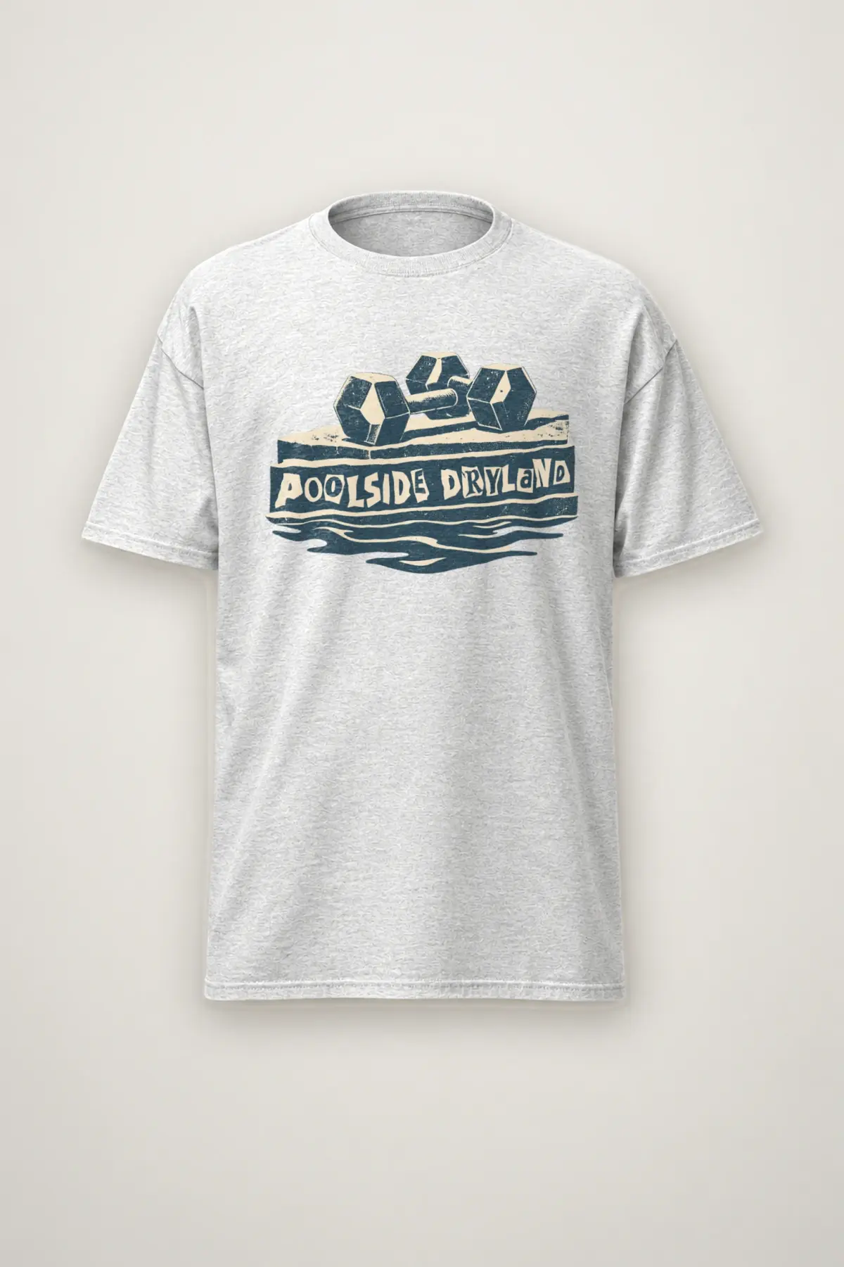 "Poolside Dryland" Heavyweight Unisex Crewneck T-shirt