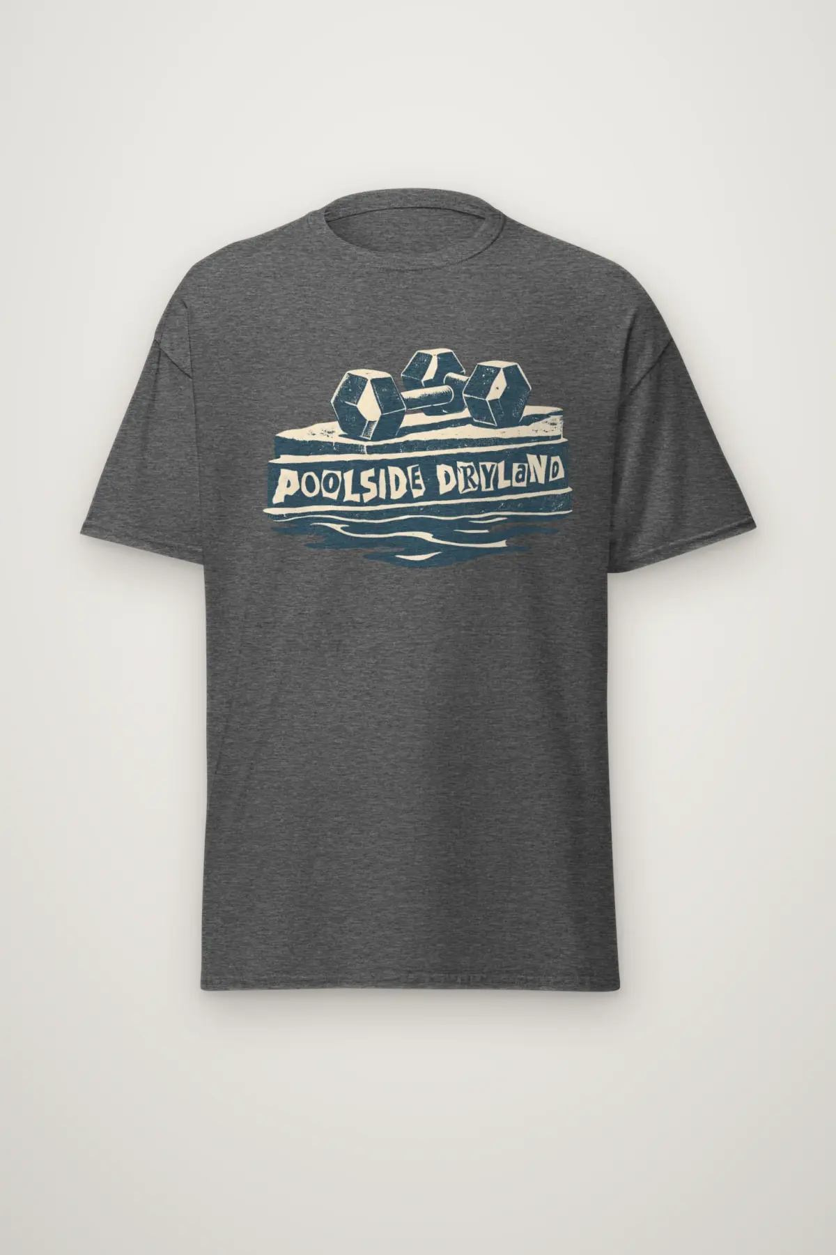 "Poolside Dryland" Heavyweight Unisex Crewneck T-shirt