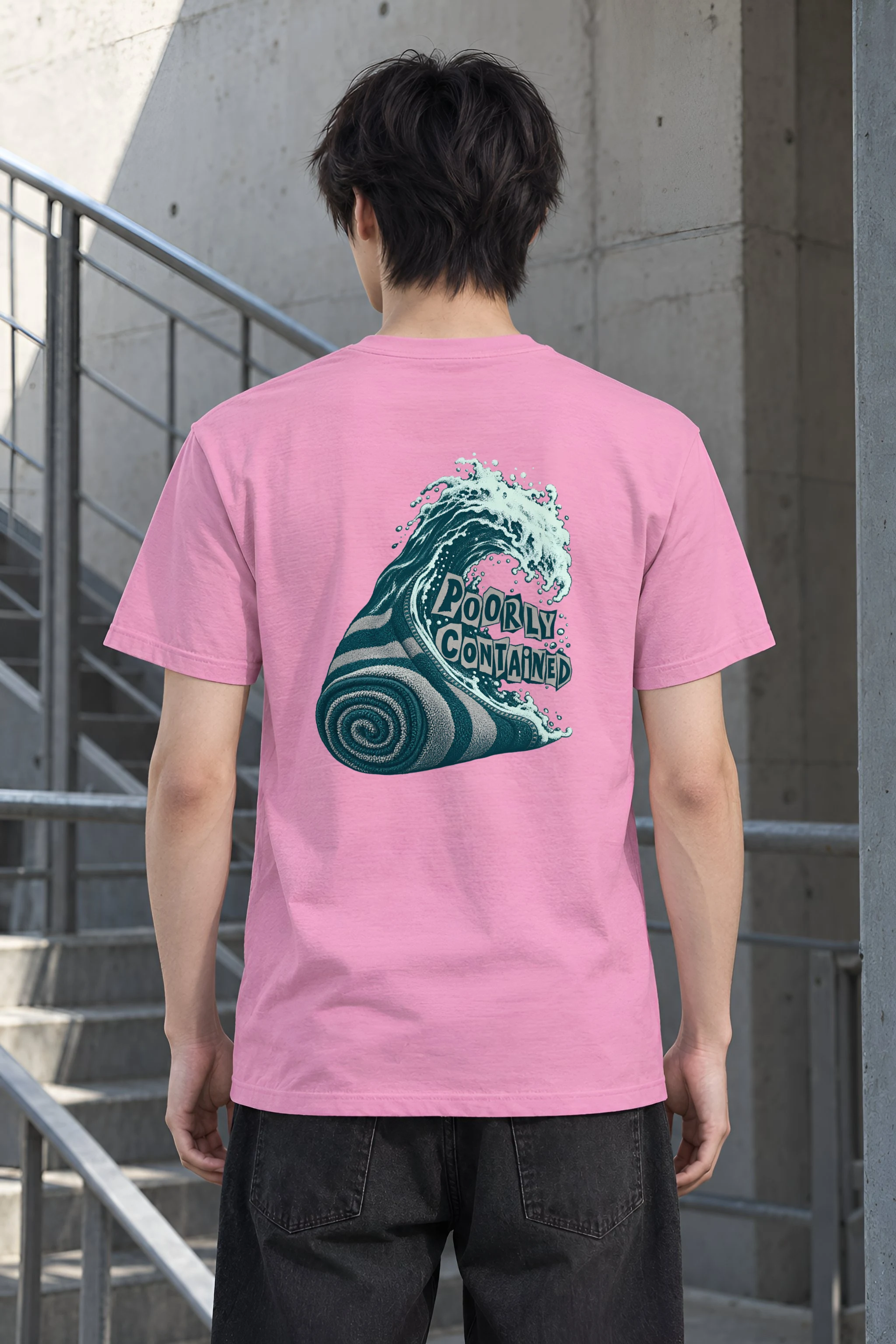 "Poorly Contained" Heavyweight Unisex Crewneck T-shirt