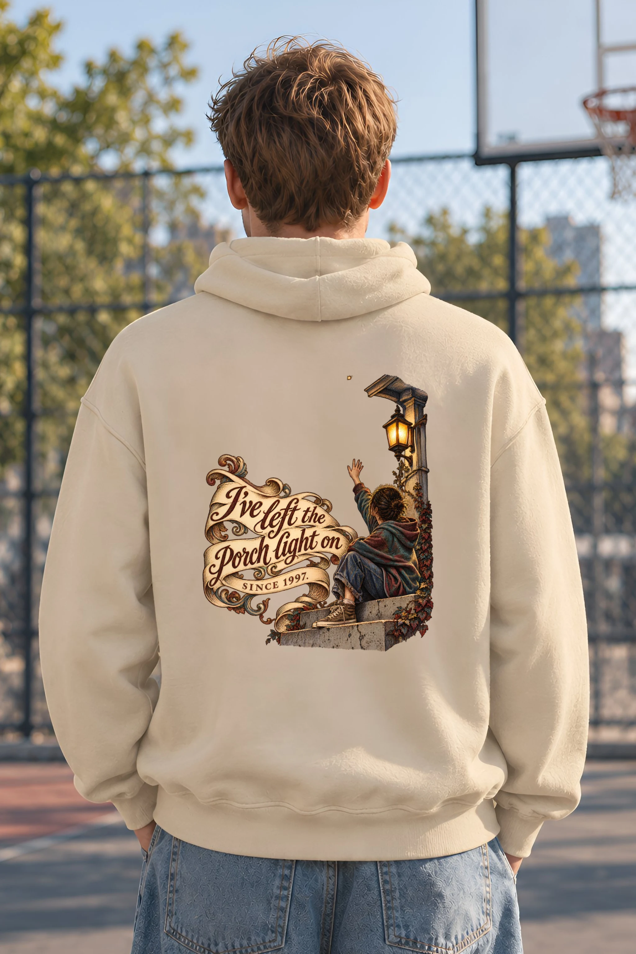 "Porch Light On" Unisex Pullover Hoodie