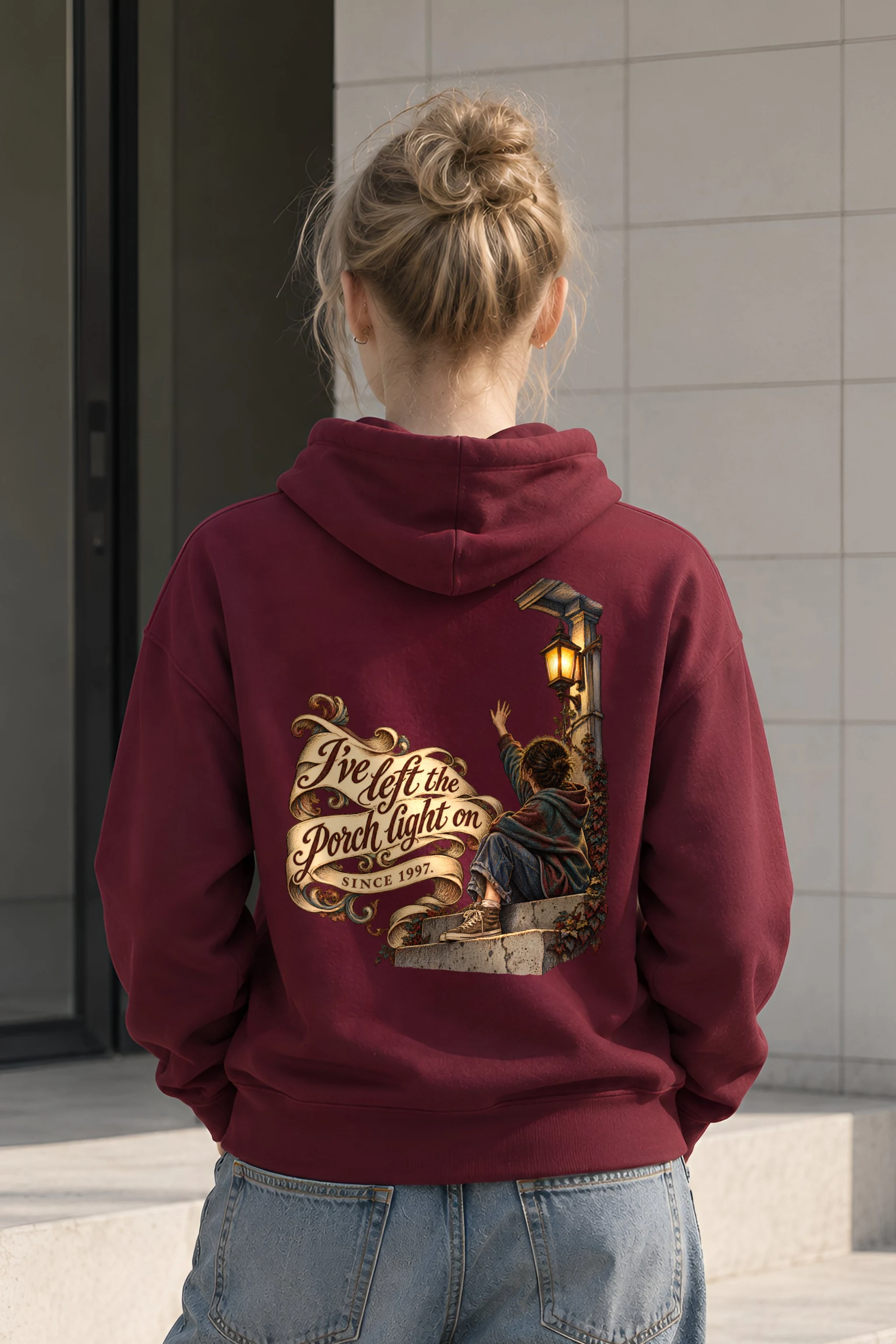 "Porch Light On" Unisex Pullover Hoodie