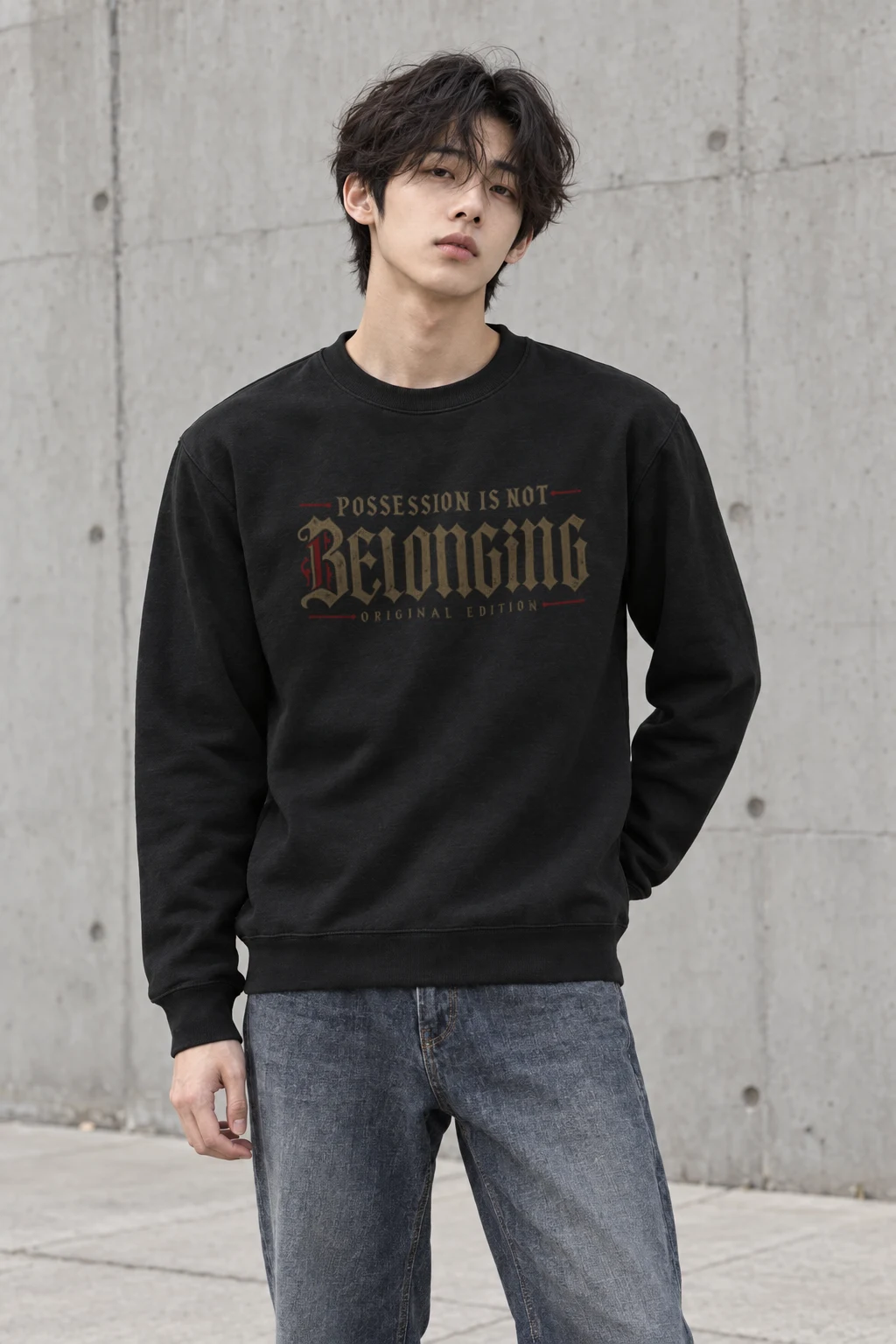 "Possession Is Not Belonging" Heavy Blend Unisex Crewneck Sweatshirt