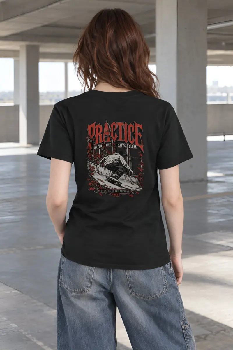 "Practice After the Gates Close" Heavyweight Unisex Crewneck T-shirt
