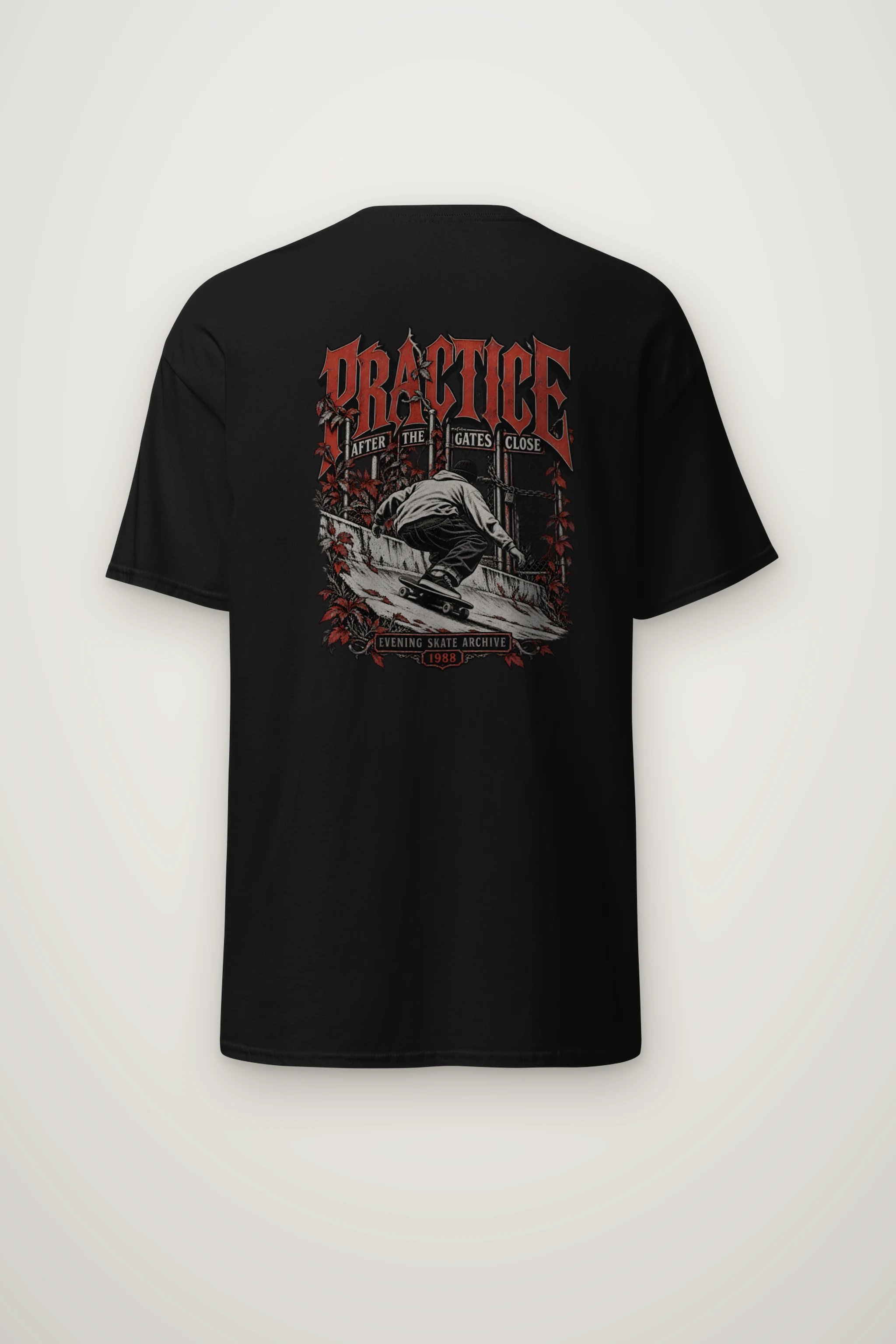 "Practice After the Gates Close" Heavyweight Unisex Crewneck T-shirt