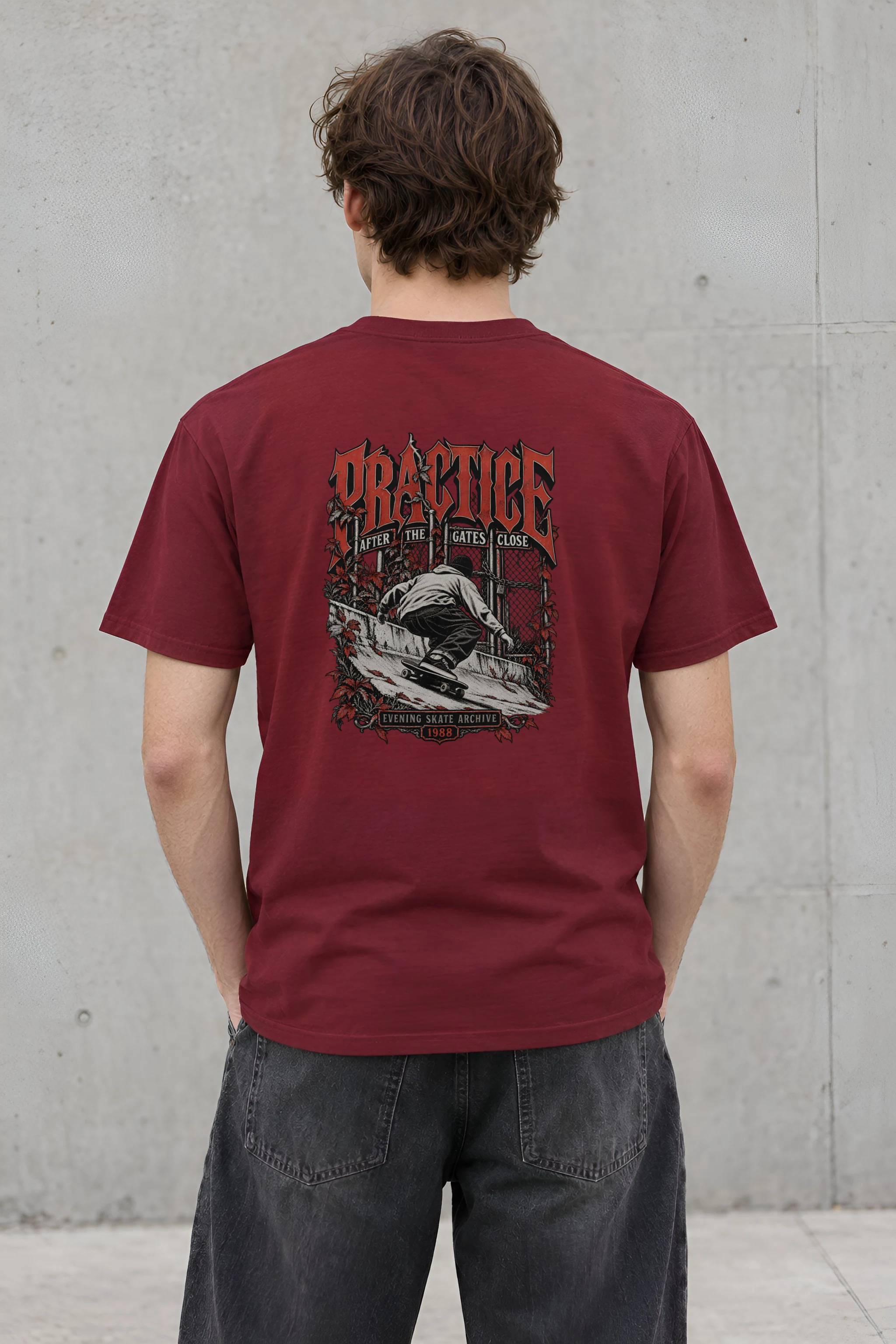 "Practice After the Gates Close" Heavyweight Unisex Crewneck T-shirt