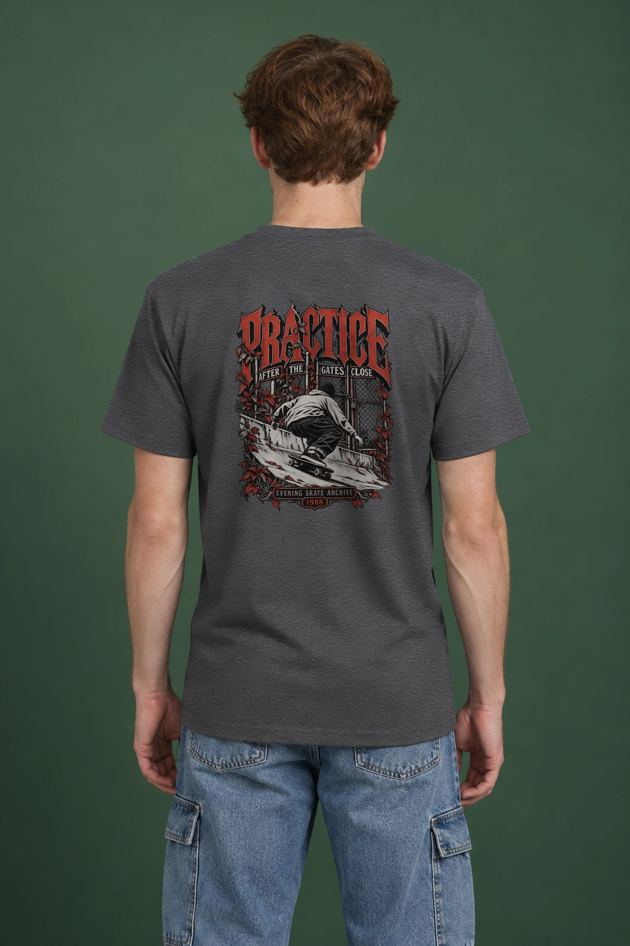 "Practice After the Gates Close" Heavyweight Unisex Crewneck T-shirt