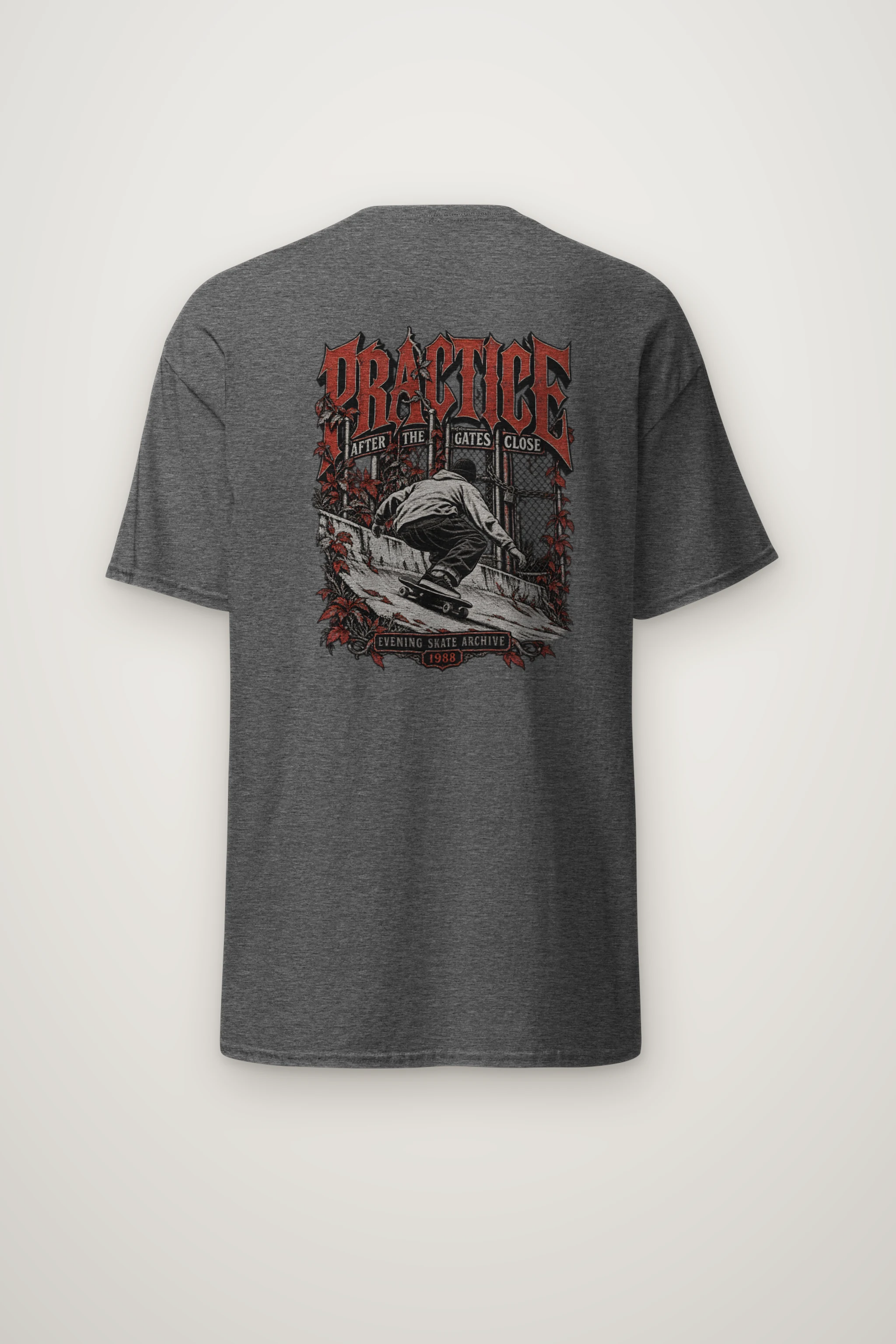 "Practice After the Gates Close" Heavyweight Unisex Crewneck T-shirt