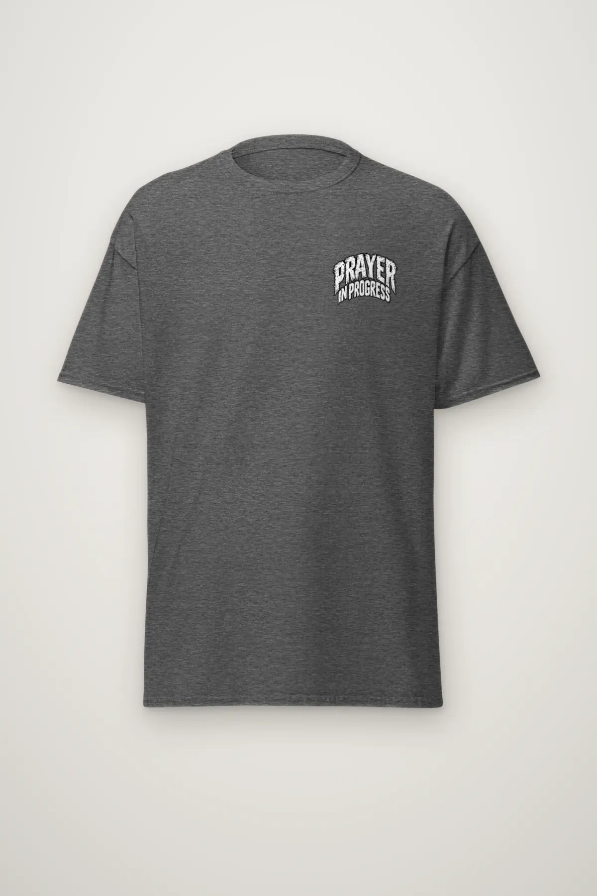 "Prayer in Progress" Heavyweight Unisex Crewneck T-shirt