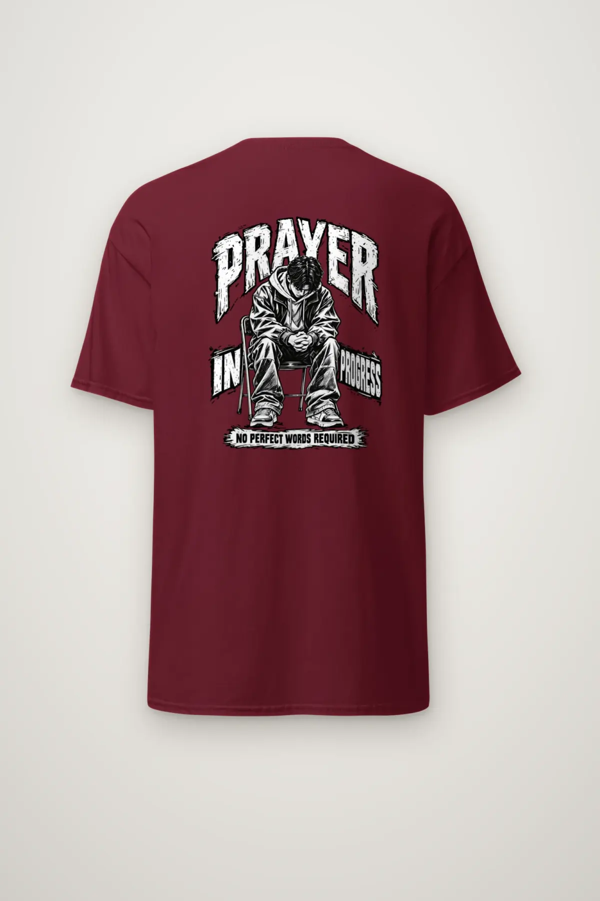 "Prayer in Progress" Heavyweight Unisex Crewneck T-shirt