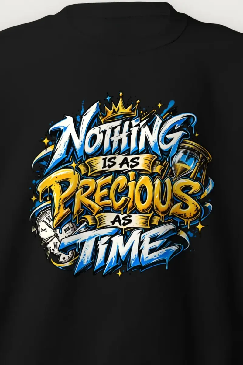 "Crown Hourgraffiti" Heavy Blend Unisex Crewneck Sweatshirt - the graphic up close