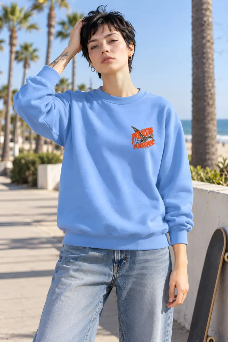 "Prehistory in Overdrive" Heavy Blend Unisex Crewneck Sweatshirt