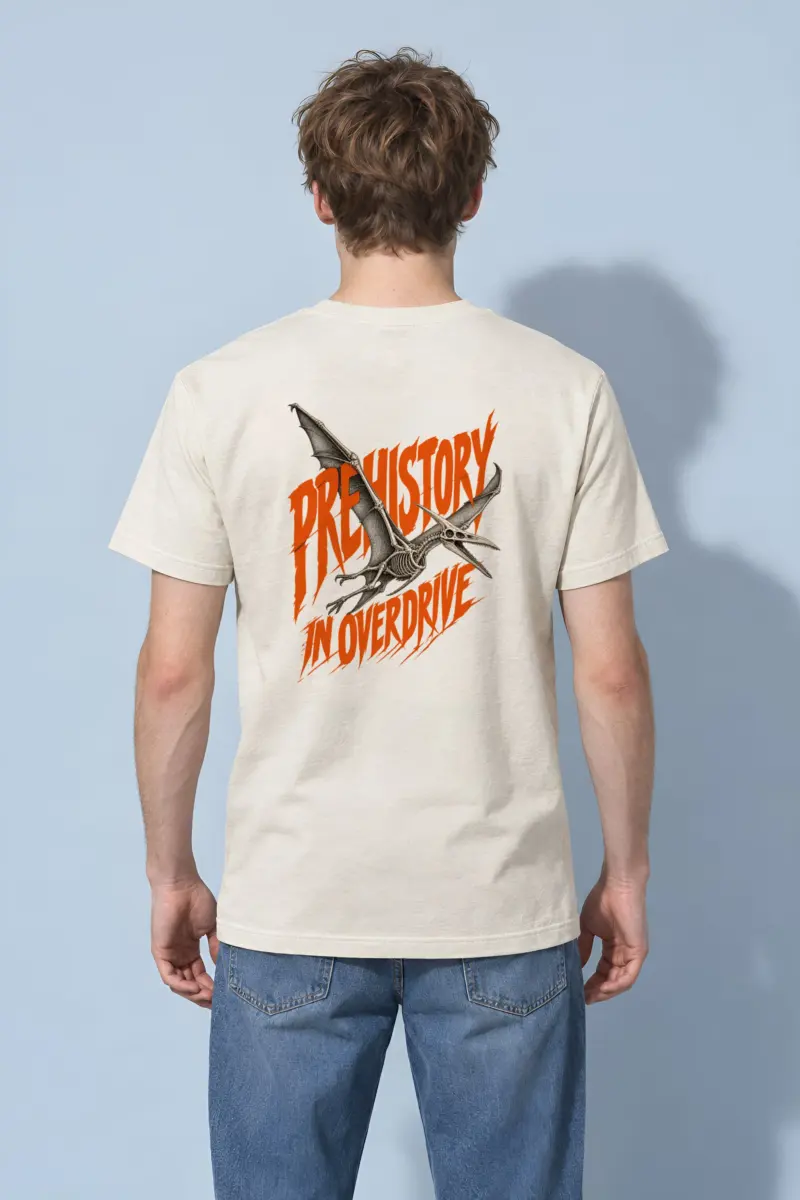 "Prehistory in Overdrive" Heavyweight Unisex Crewneck T-shirt