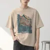 "Pressure Builds Mountains" Men's Oversized Heavyweight Crewneck T-Shirt