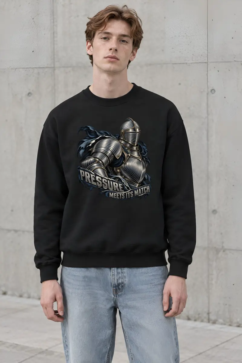 "Pressure Meets Its Match" Heavy Blend Unisex Crewneck Sweatshirt