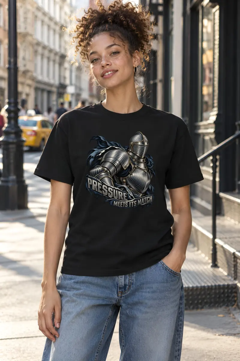 "Pressure Meets Its Match" Heavyweight Unisex Crewneck T-shirt