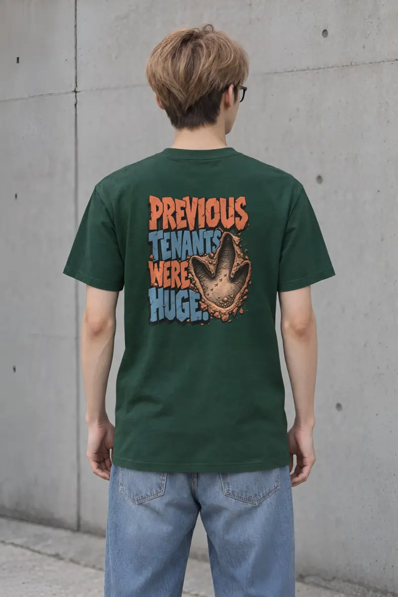 "Previous Tenants Were Huge" Heavyweight Unisex Crewneck T-shirt