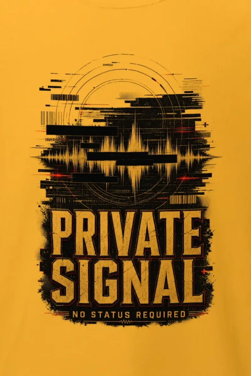 "Private Signal" Heavyweight Unisex Crewneck T-shirt