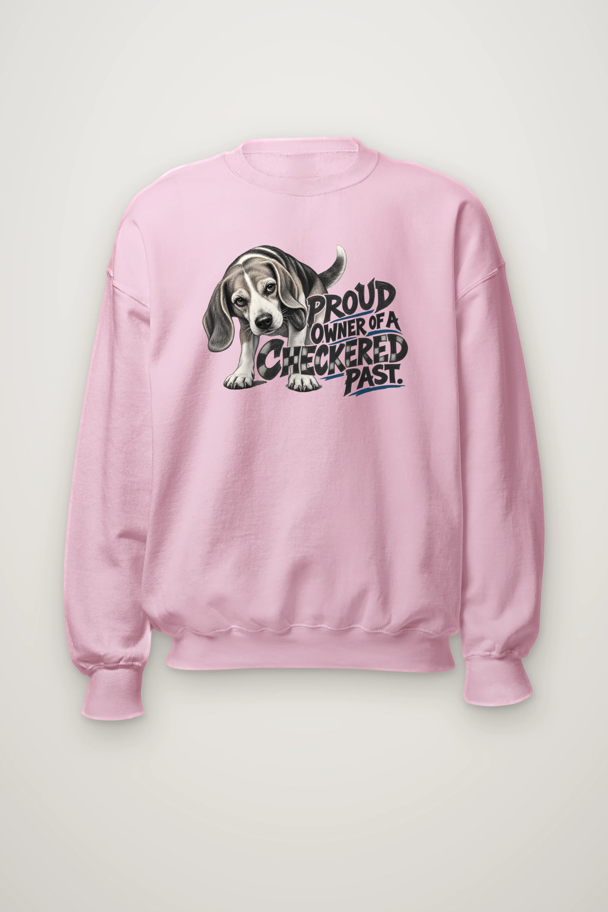 "Proud Owner of a Checkered Past" Heavy Blend Unisex Crewneck Sweatshirt