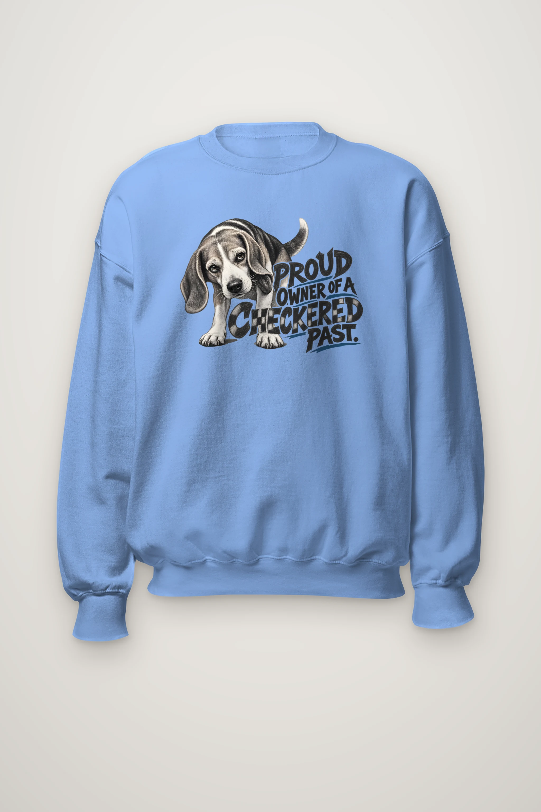 "Proud Owner of a Checkered Past" Heavy Blend Unisex Crewneck Sweatshirt