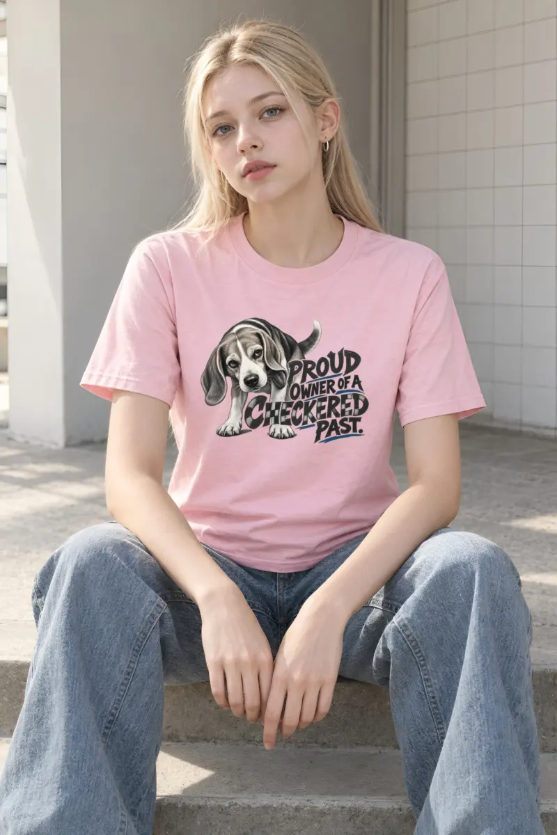 “Proud Owner of a Checkered Past” Heavyweight Unisex Crewneck T-shirt