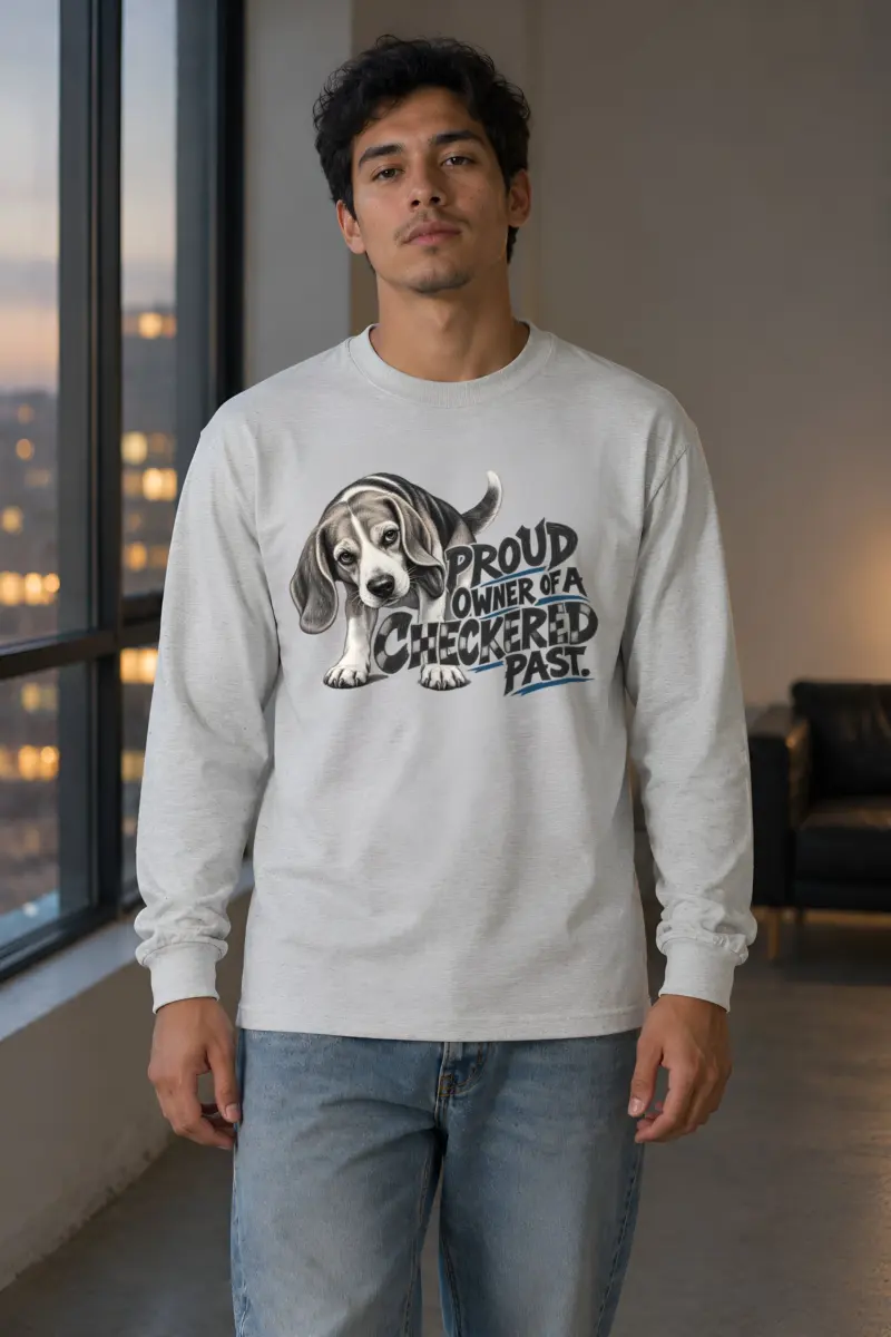 “Proud Owner of a Checkered Past” Unisex Longsleeve T-shirt