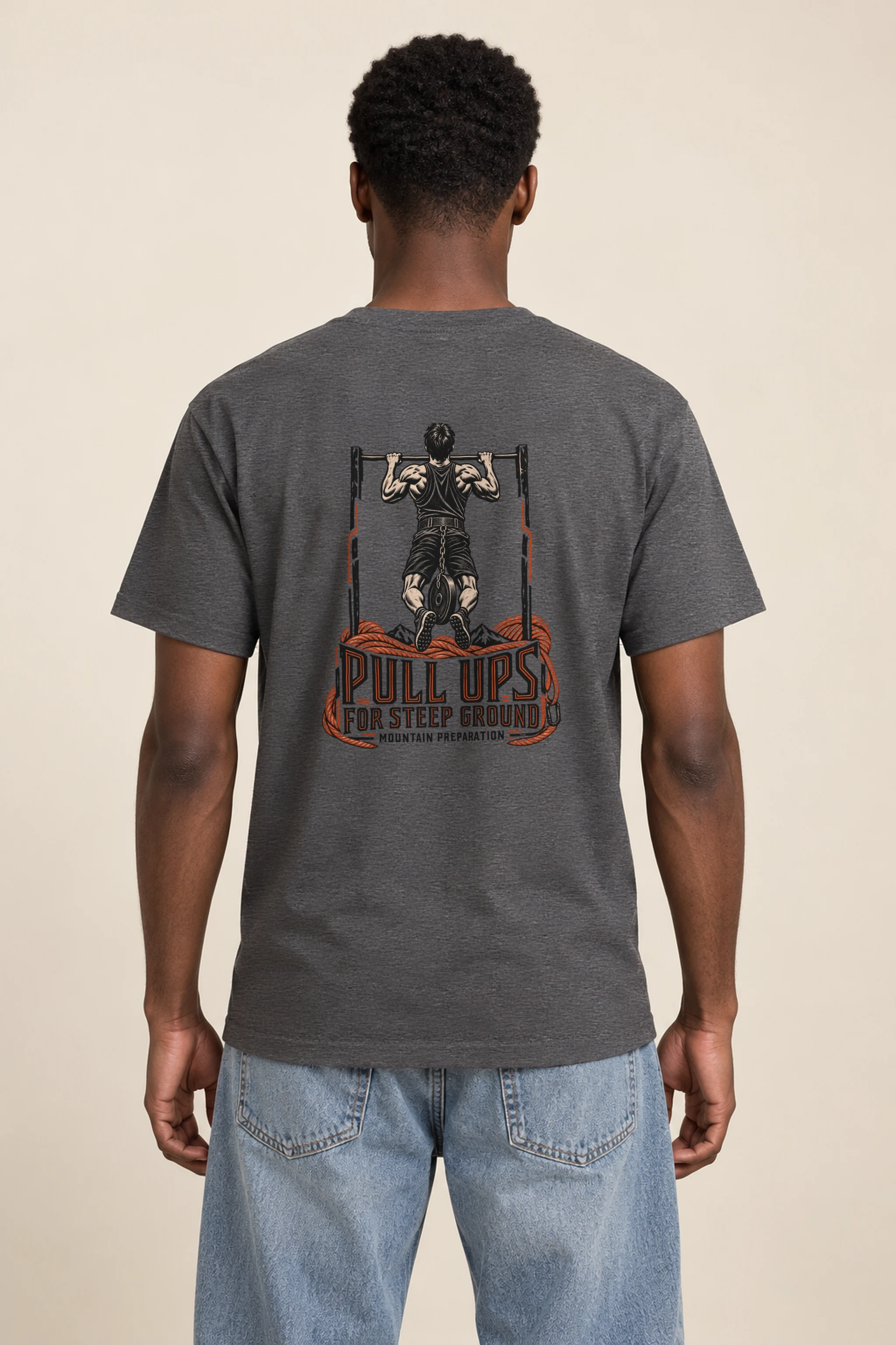 "Pull Ups for Steep Ground" Heavyweight Unisex Crewneck T-shirt