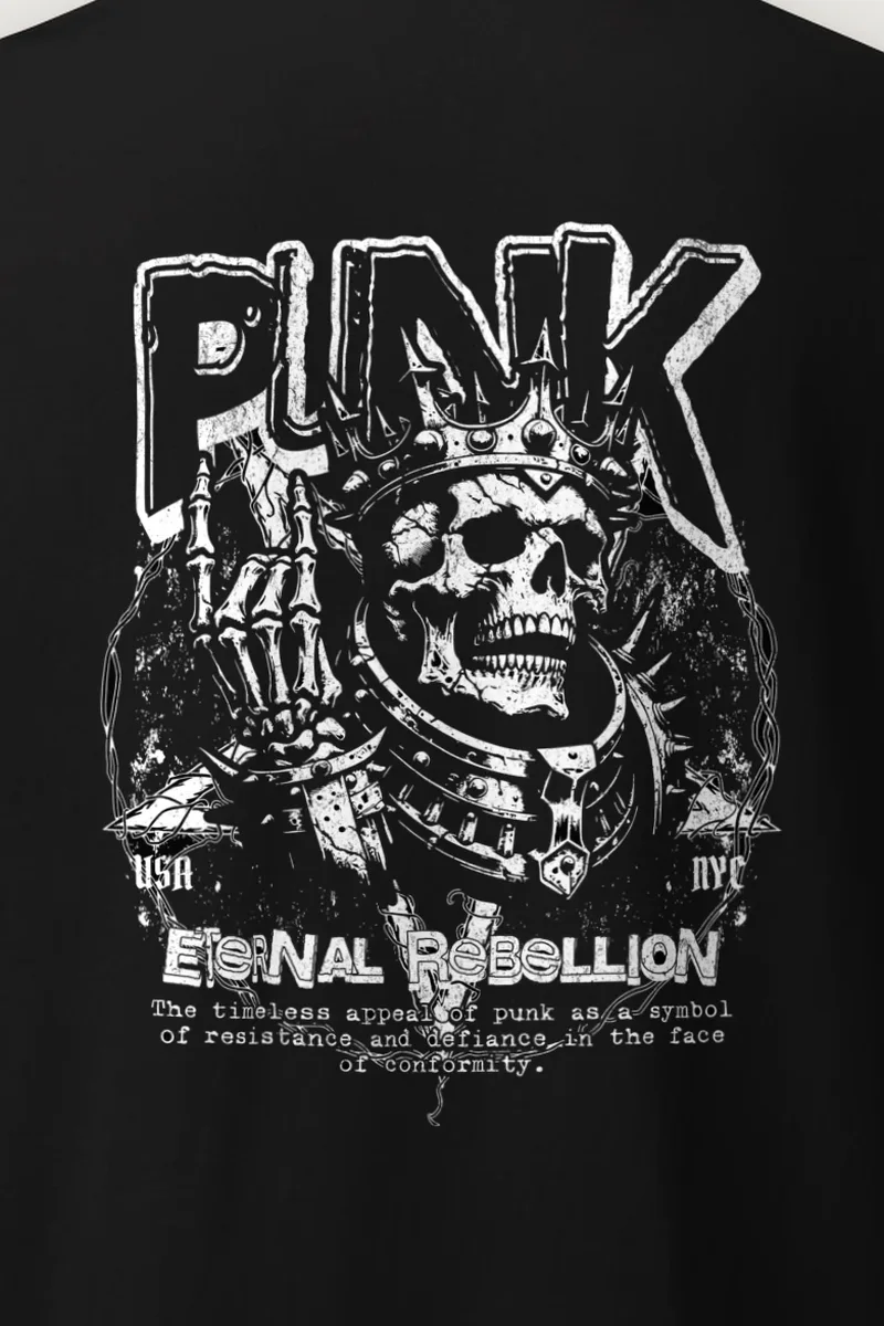 "Punk Eternal Rebellion" Heavyweight Unisex Crewneck T-shirt