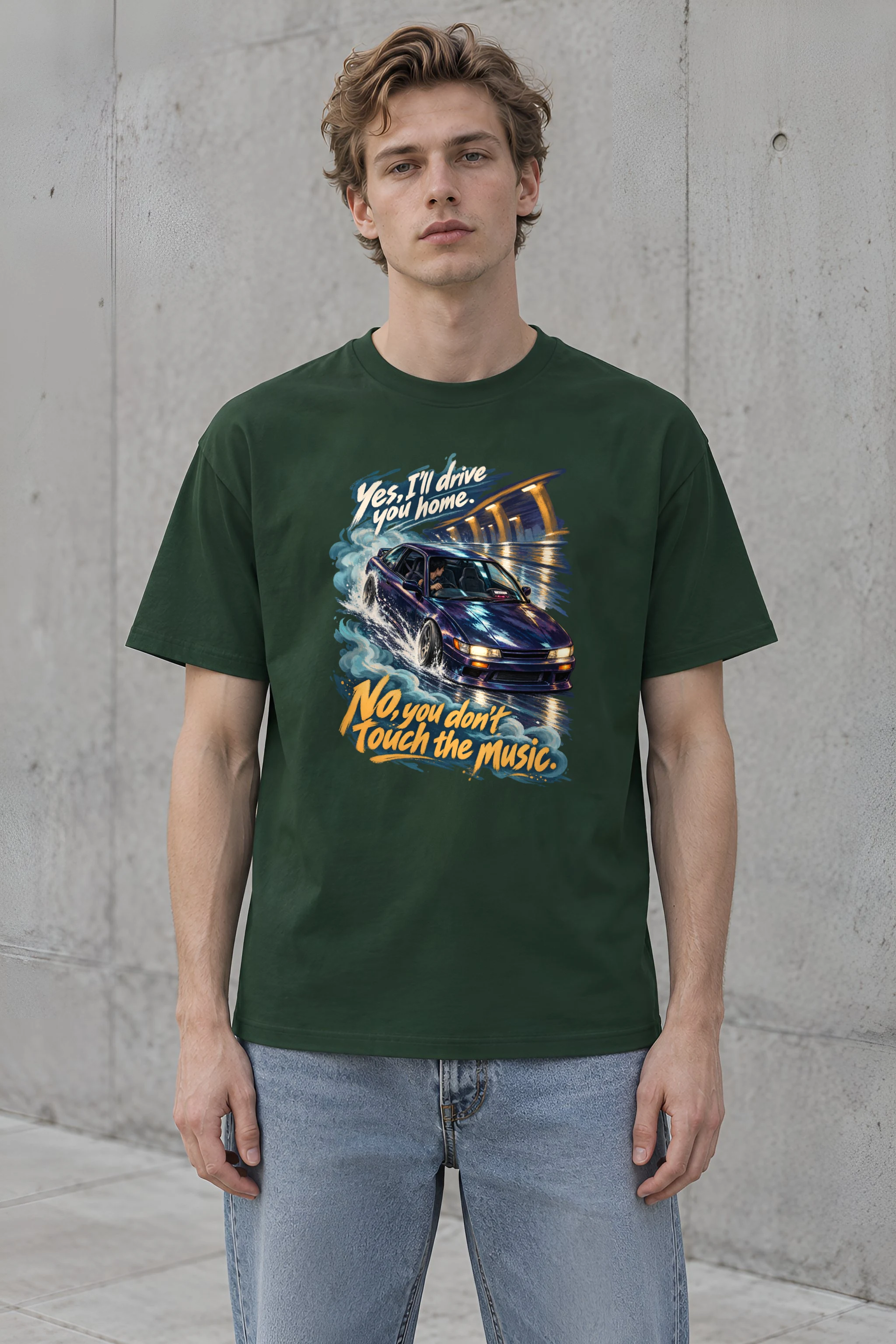 "Purple Coupe Drift" Heavyweight Unisex Crewneck T-shirt