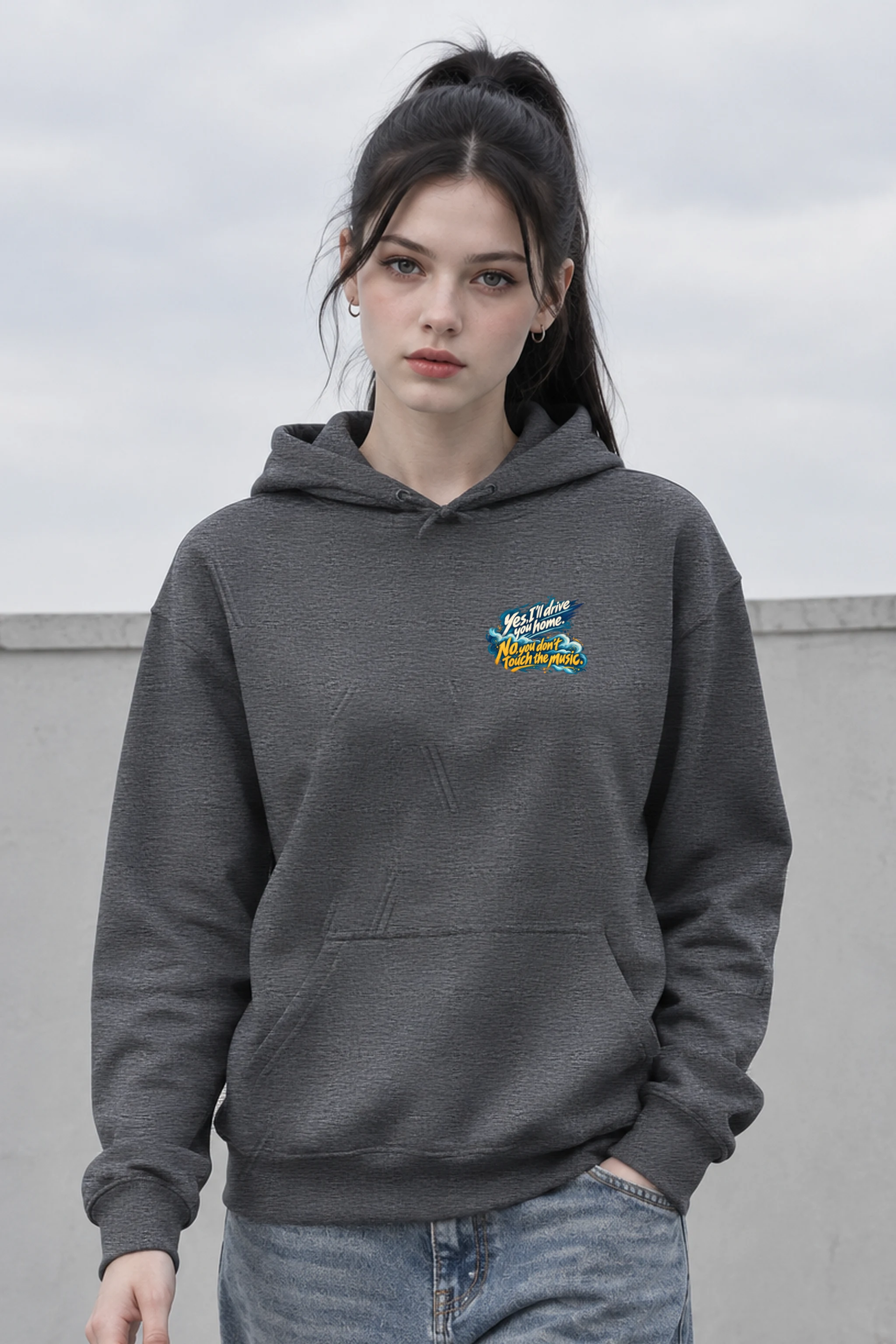 "Purple Coupe Drift" Unisex Pullover Hoodie