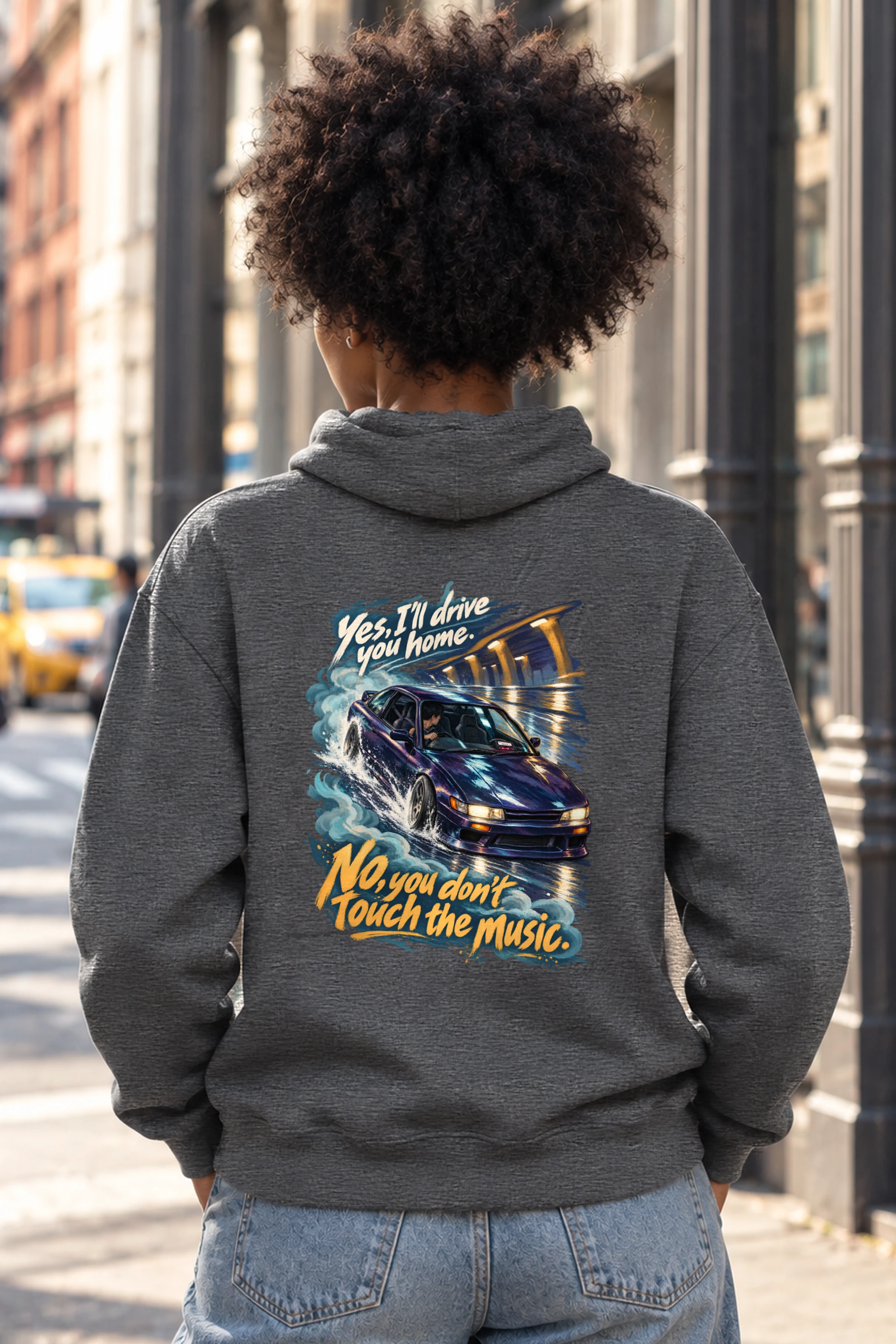 "Purple Coupe Drift" Unisex Pullover Hoodie