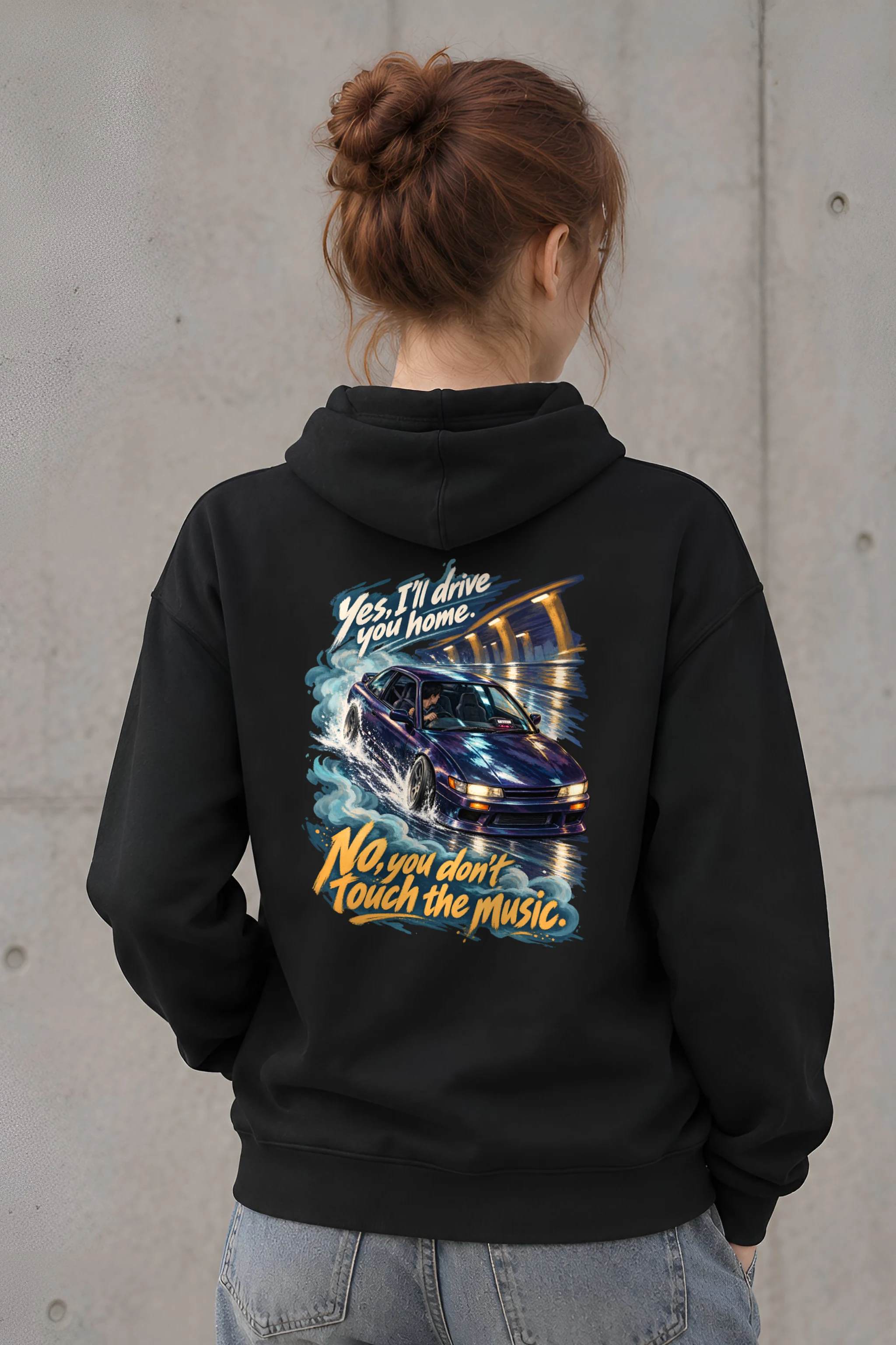 "Purple Coupe Drift" Unisex Pullover Hoodie