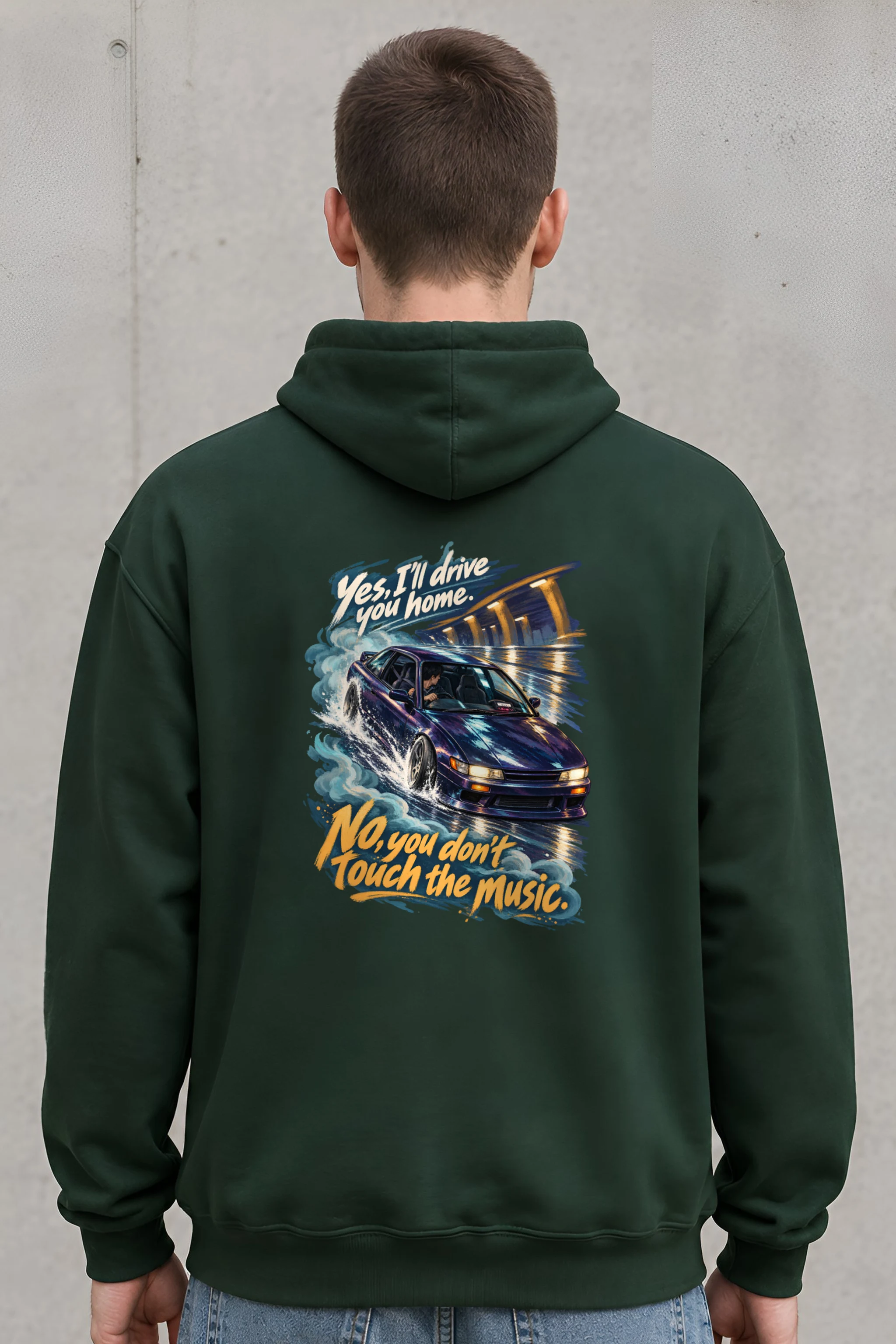 "Purple Coupe Drift" Unisex Pullover Hoodie