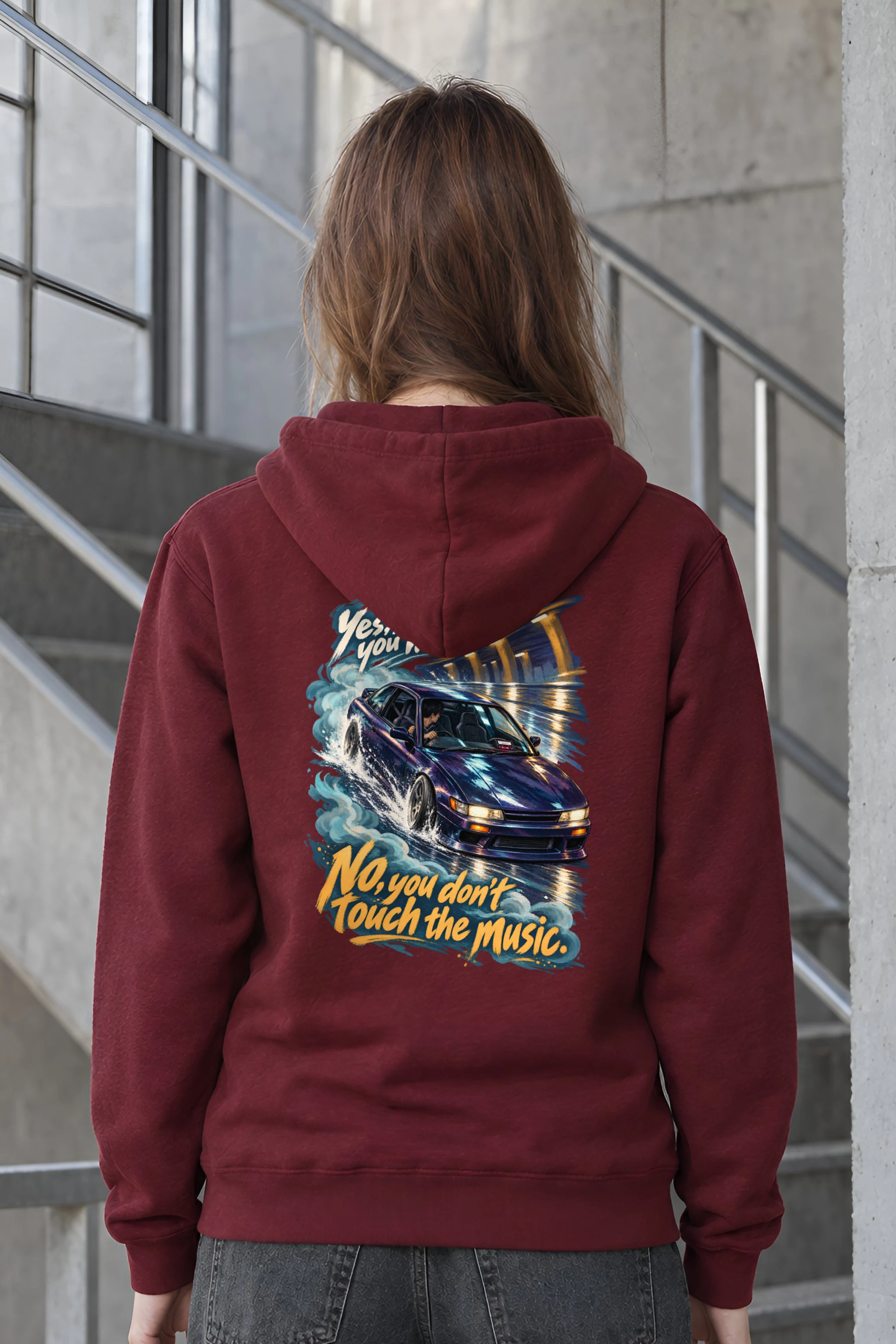 "Purple Coupe Drift" Unisex Pullover Hoodie