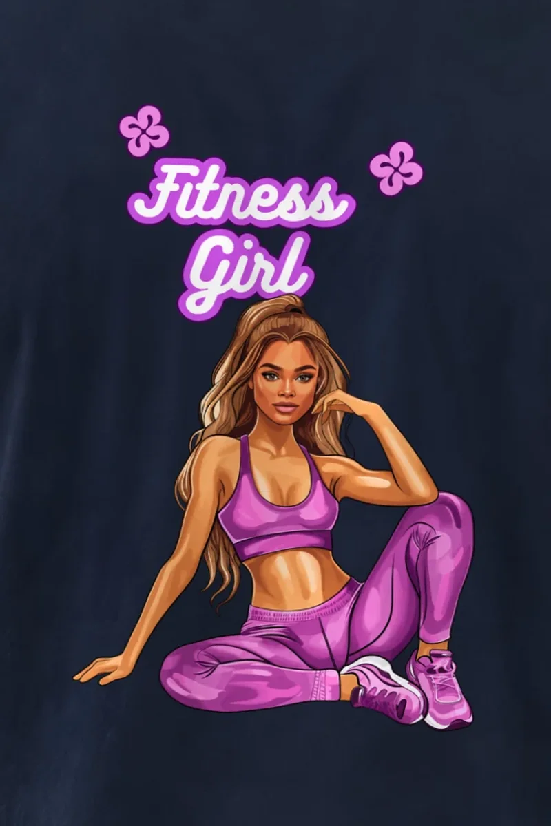 "Purple Power Pose" Heavyweight Unisex Crewneck T-shirt - the graphic up close