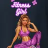 "Purple Power Pose" Heavyweight Unisex Crewneck T-shirt