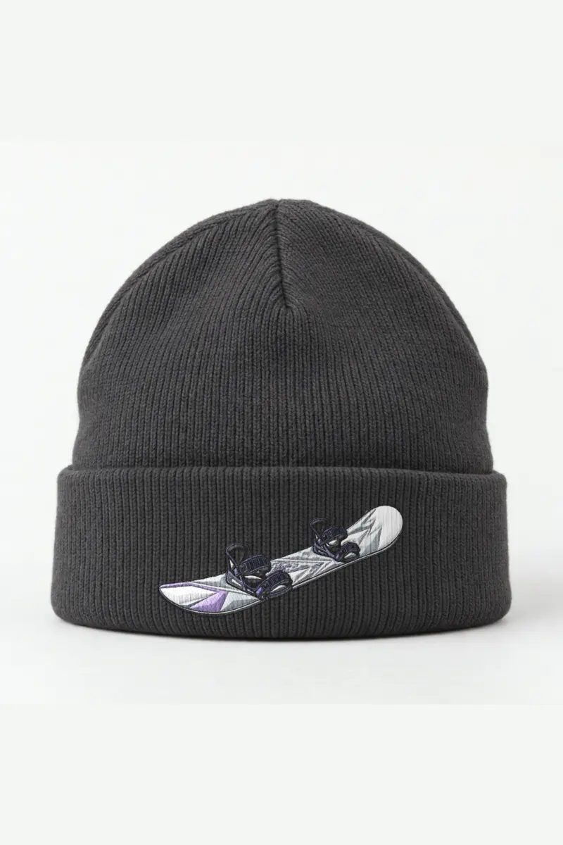 "Purple Shard Snowboard" Cuffed Beanie · Embroidered