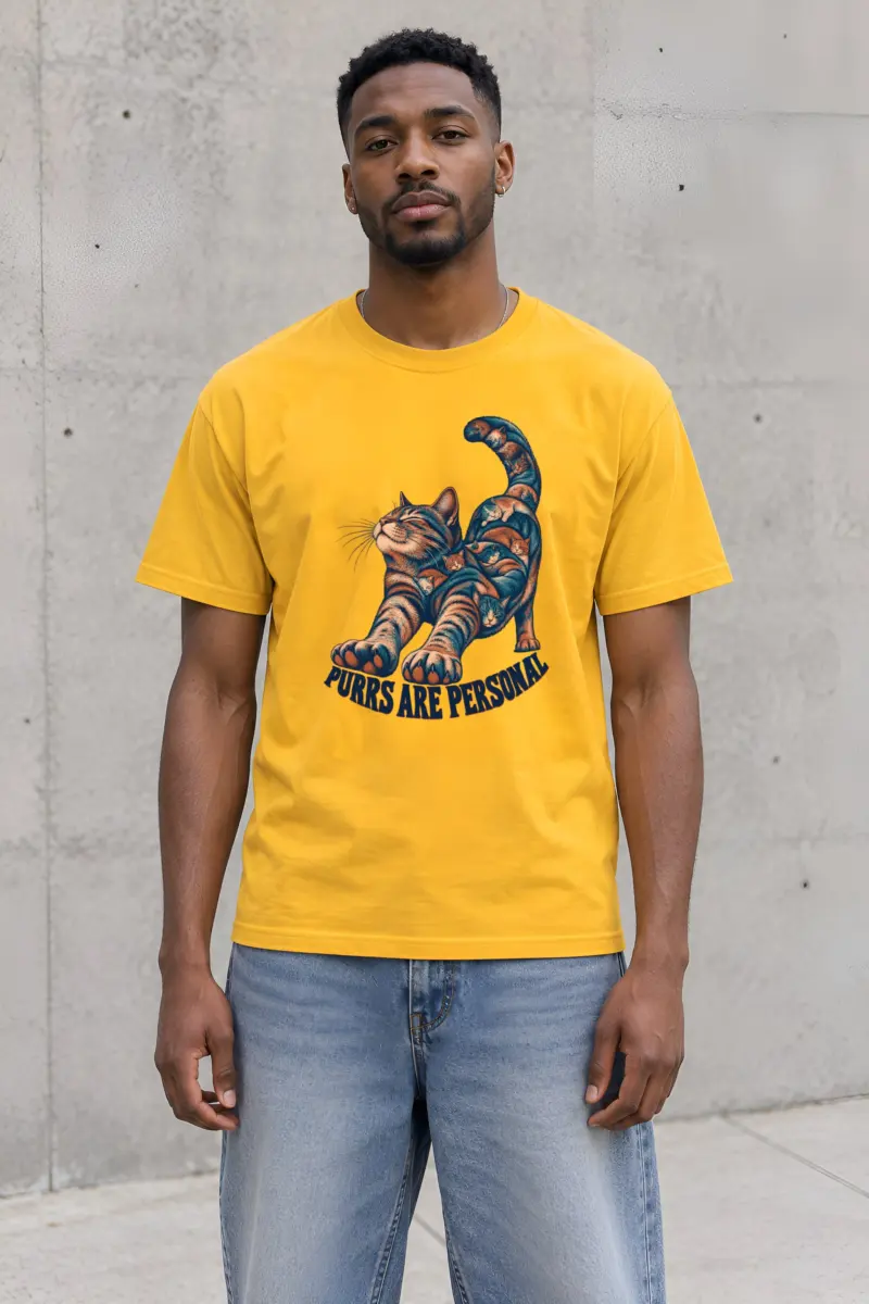 “Purrs Are Personal” Heavyweight Unisex Crewneck T-shirt
