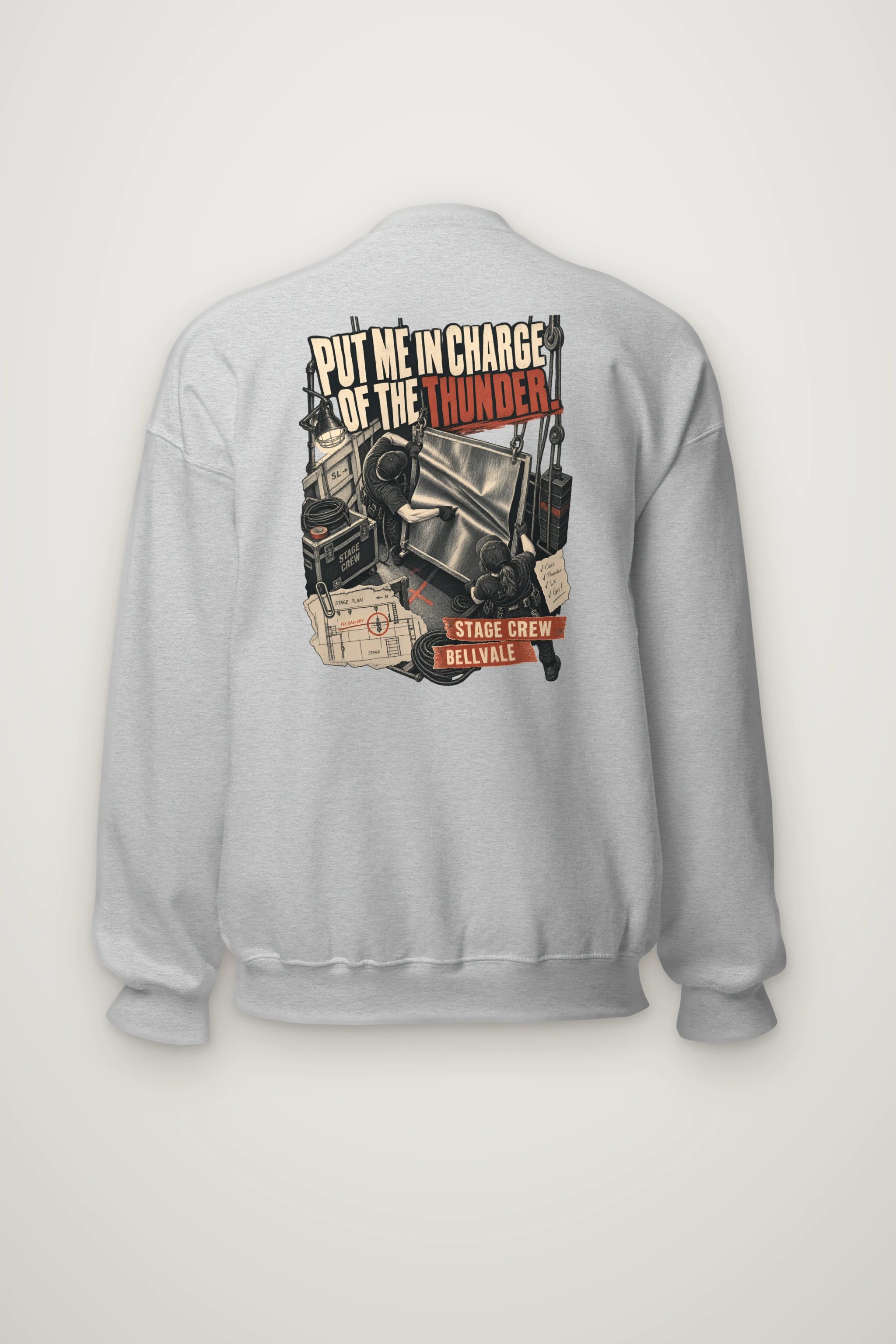 "Put Me in Charge of the Thunder" Heavy Blend Unisex Crewneck Sweatshirt