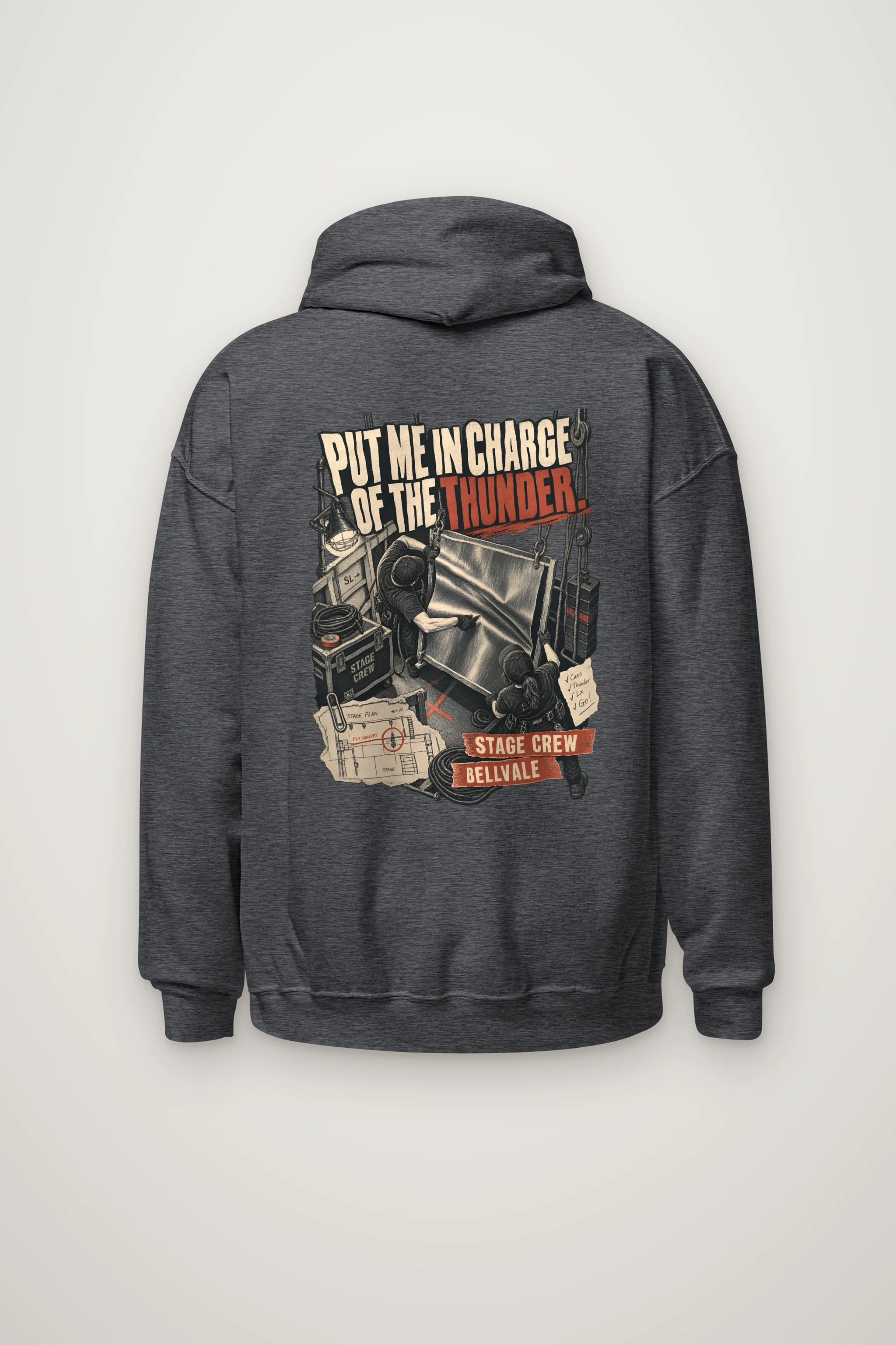 "Put Me in Charge of the Thunder" Heavy Blend Unisex Pullover Hoodie