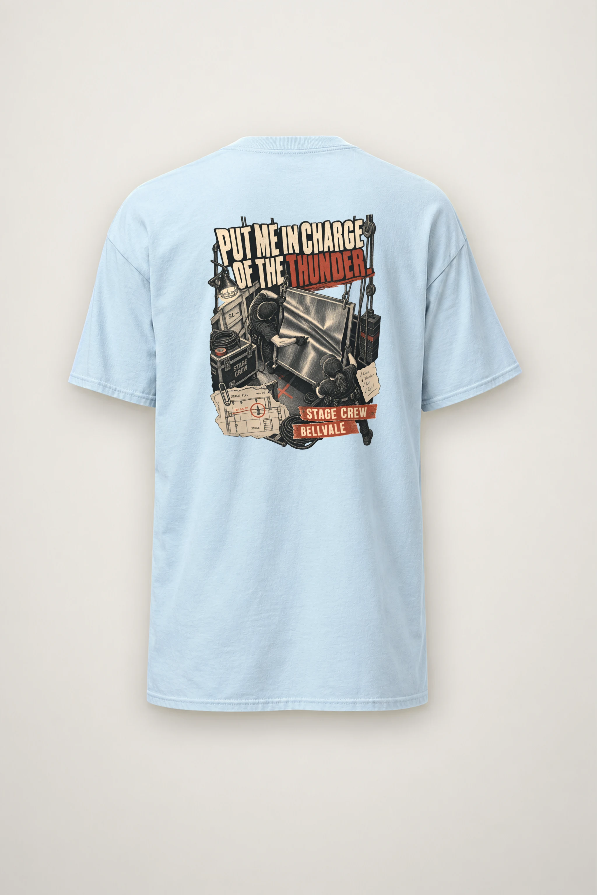 "Put Me in Charge of the Thunder" Heavyweight Unisex Crewneck T-shirt
