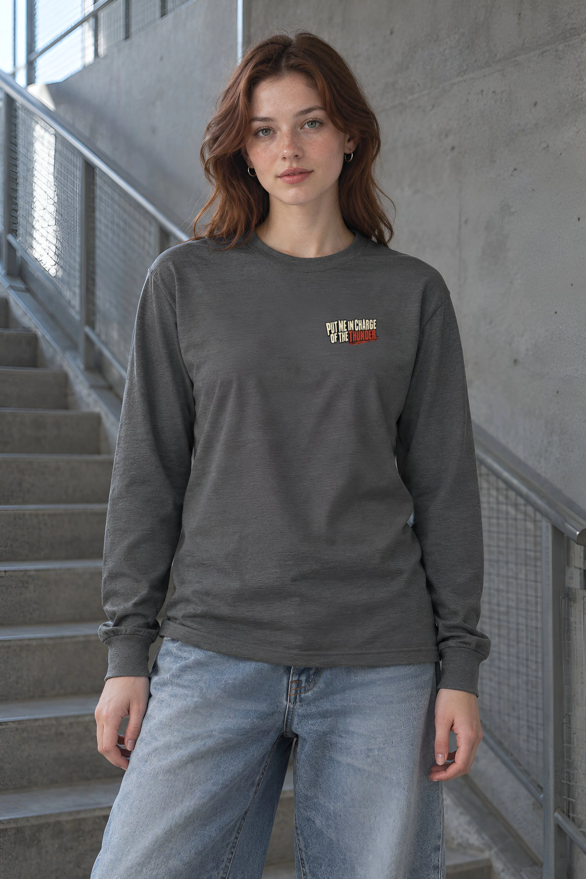 "Put Me in Charge of the Thunder" Unisex Longsleeve T-shirt